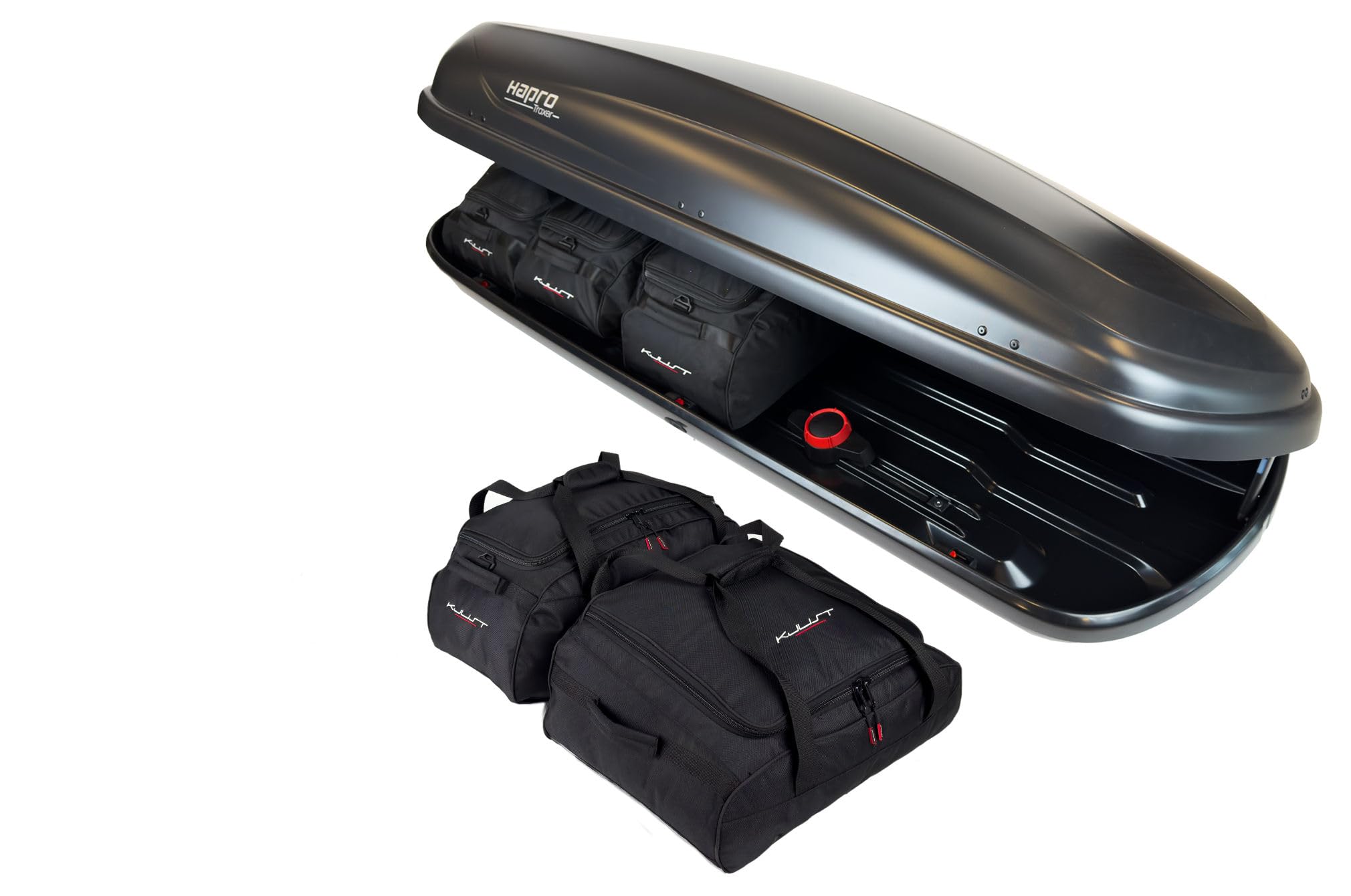 KJUST Taschen Set 5stk kompatibel mit Dachbox HAPRO TRAXER 8.6