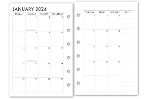 Pocket Girl Planner, Sunday Start January - December 2024
