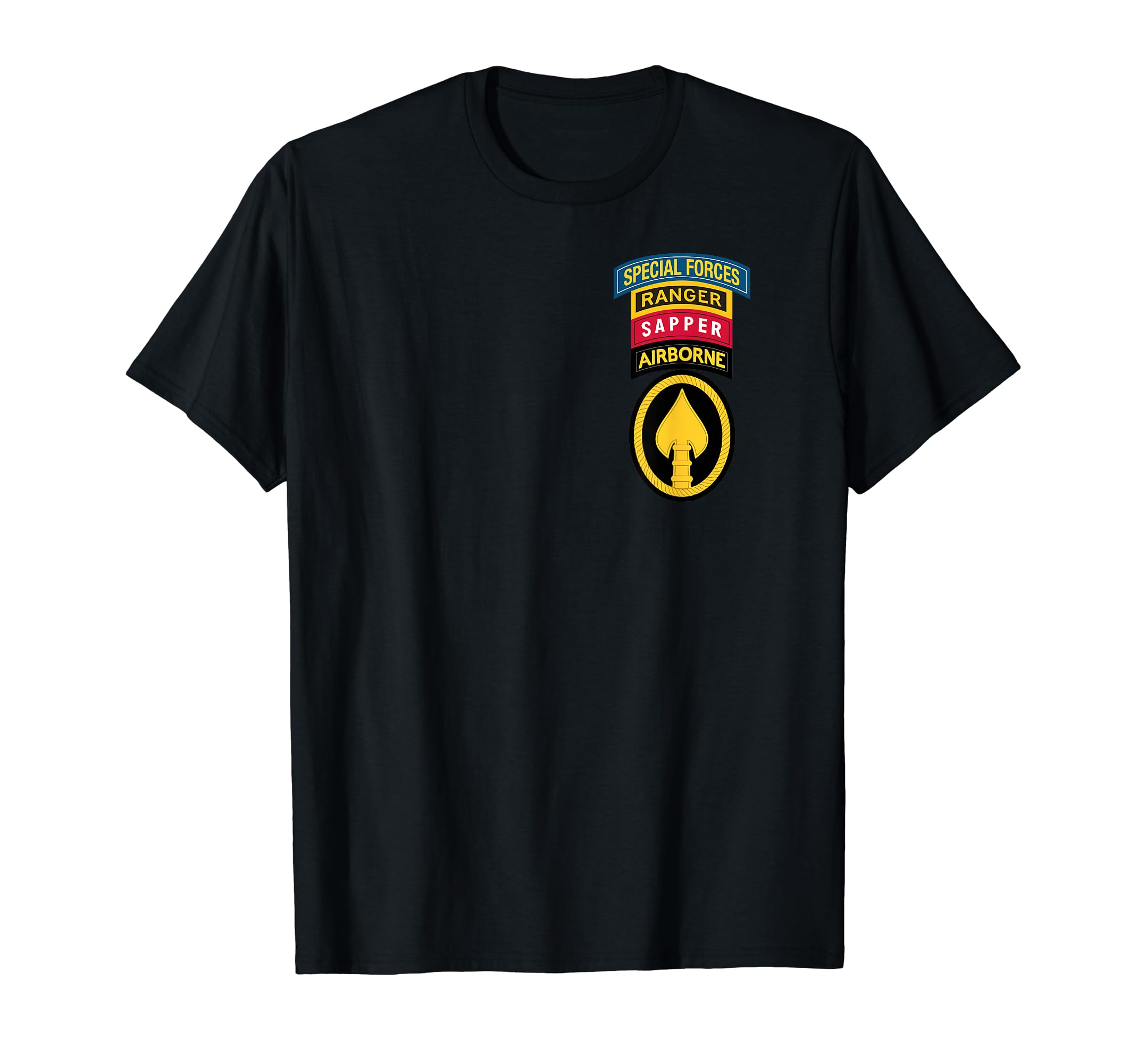 Custom Army DesignsUS Special Forces - SF Ranger Sapper Tab SOCOM T-Shirt