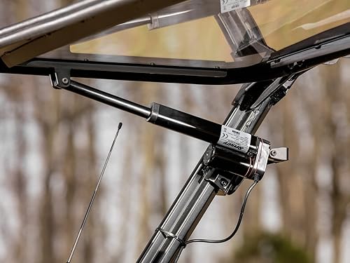 Miniatura 6 de SuperATV Parabrisas abatible de policarbonato de 14 pulgadas para Polaris General 1000 2016+ Polaris General 1000-4 2017+ Actuador electrónico