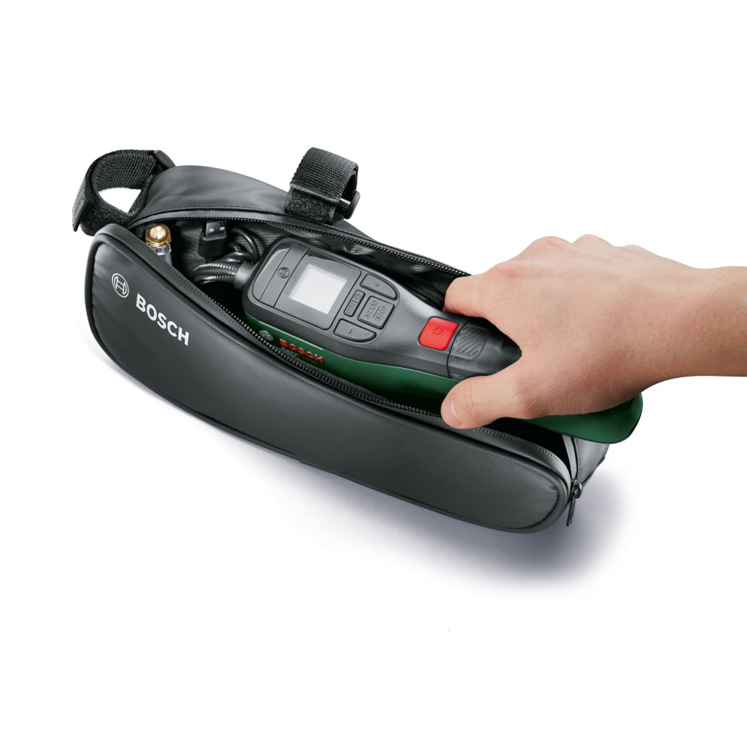 Bosch Home and Garden Cordless Air Pump/Air Pump for Air Mattress EasyInflate 18V-500 (Without Battery; 18 Volt System; Inflate Or Deflate Airbeds, Paddling Pools and Other Toys; in Carton Packaging)