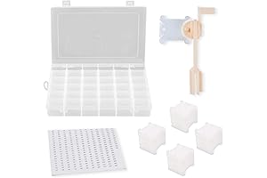 100 Floss Bobbins and Jewelry Storage Box with Floss Winder and Color Chip