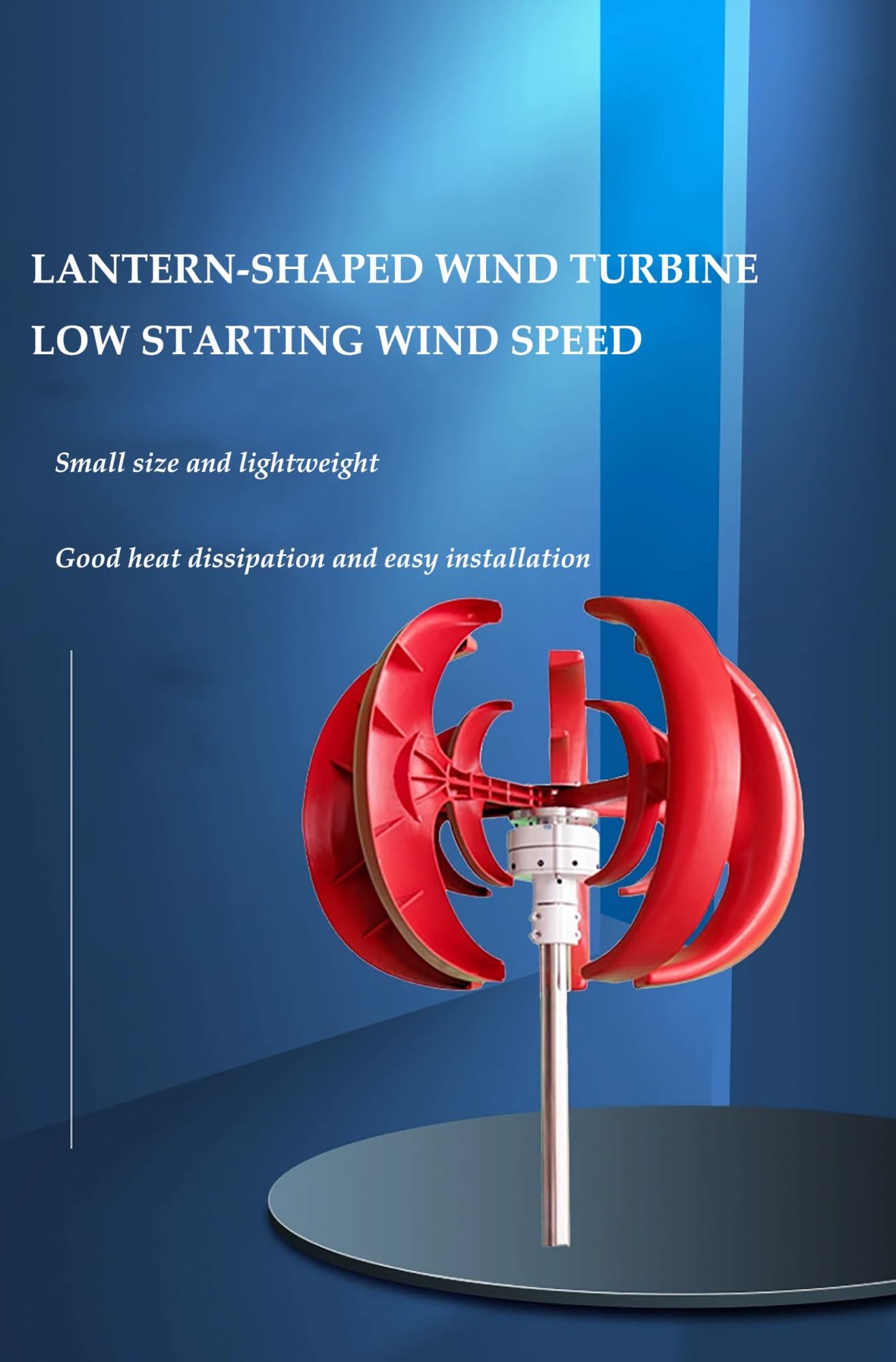 Kit generatore a turbina eolica da 12 V, sistema di energia eolica verticale portatile con controller per soluzioni energetiche fai da te