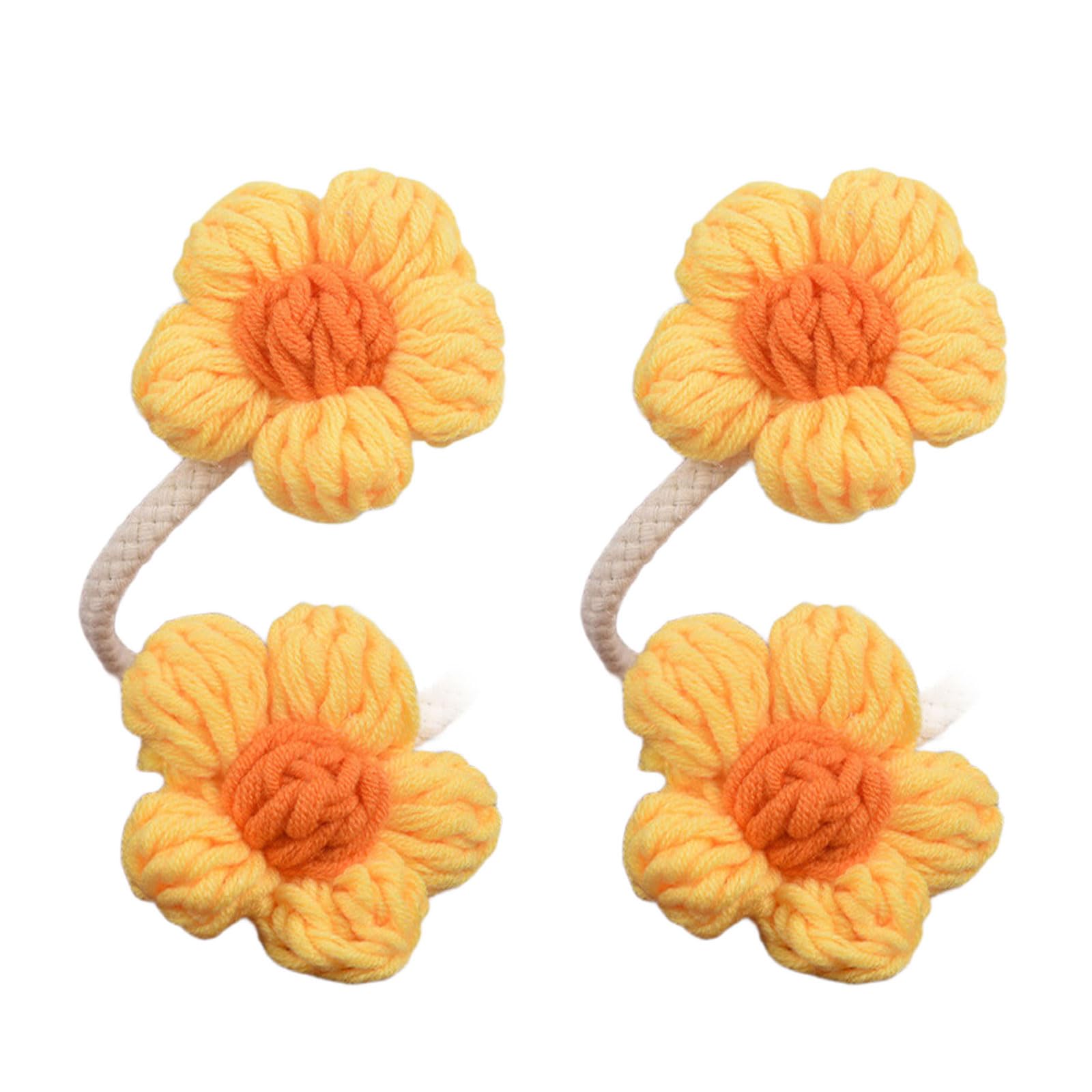 Retro Curtain Tiebacks Flower Holdbacks Curtains Holders Drapery Holdback Decorative Curtains Accessories Gift Tiebacks