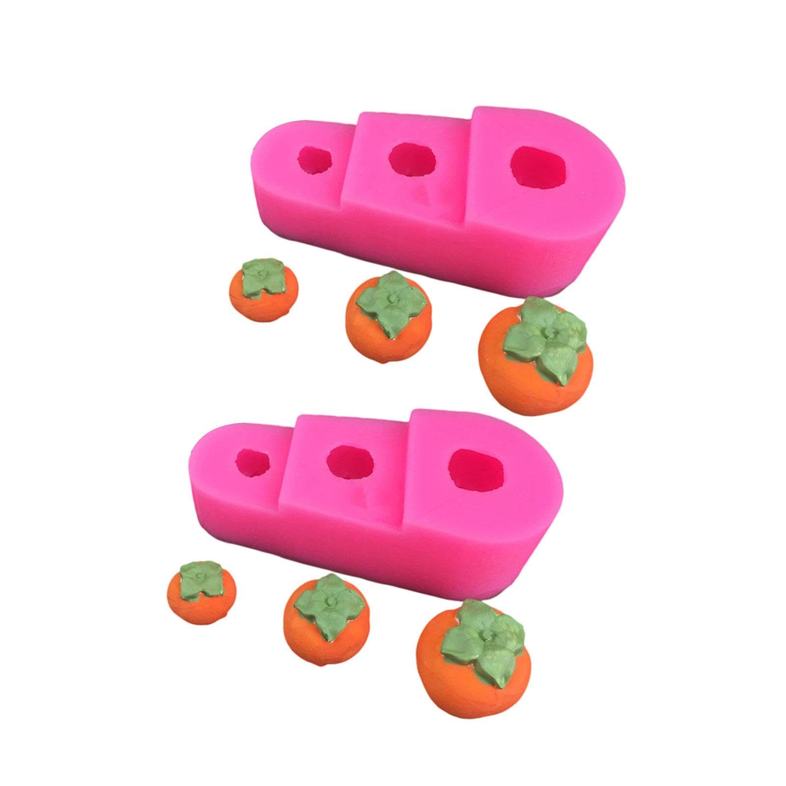 Zxfdsfdbnm 2Pcs 3D Fruit Shape Silicone Cake Mold Multipurpose Silicone Baking for Desserts Chocolate Soap Making Fruit Shaped Cast