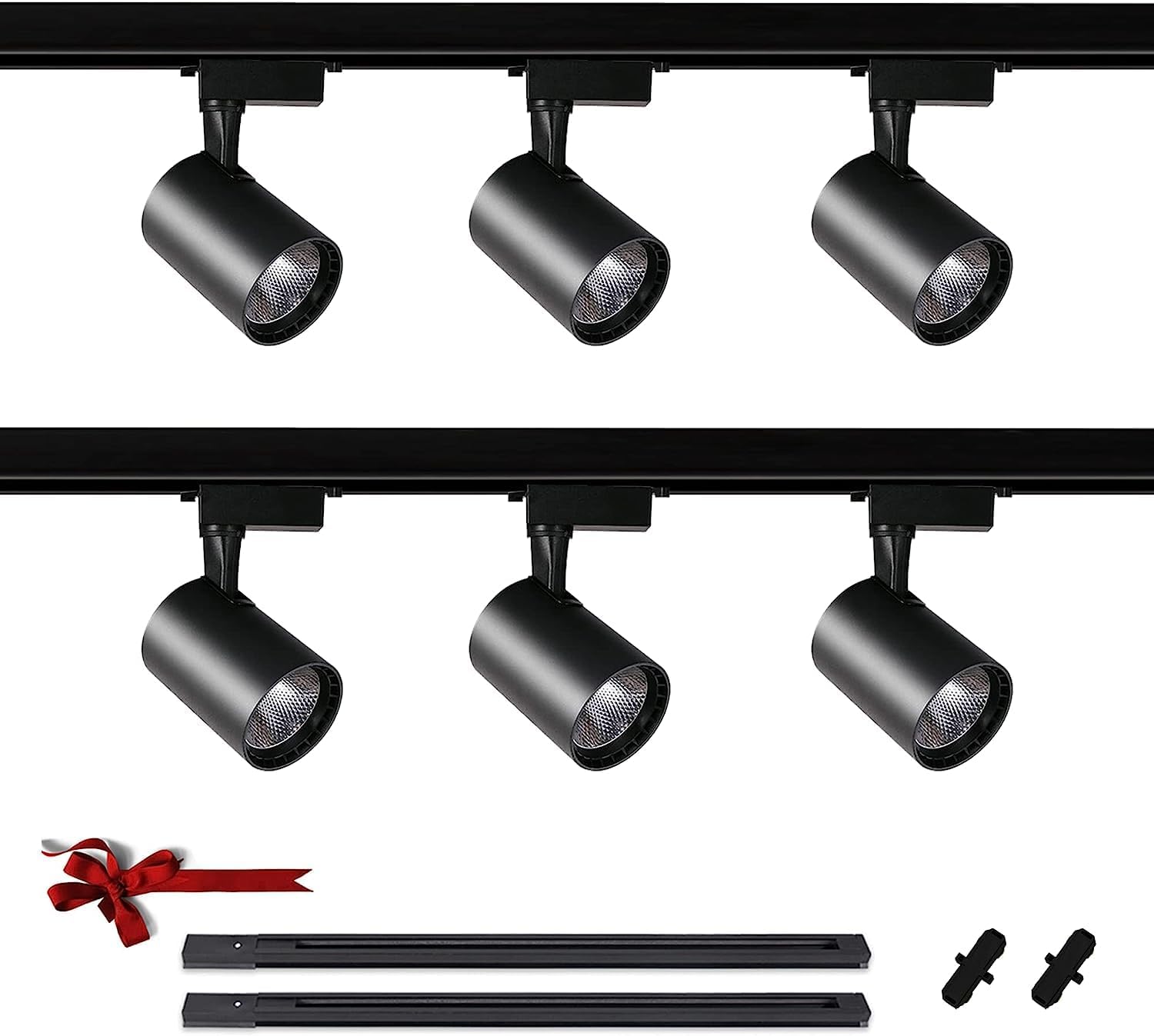 6Lights LED Track Lighting Heads, 20W Track Lighting Compelete Kit