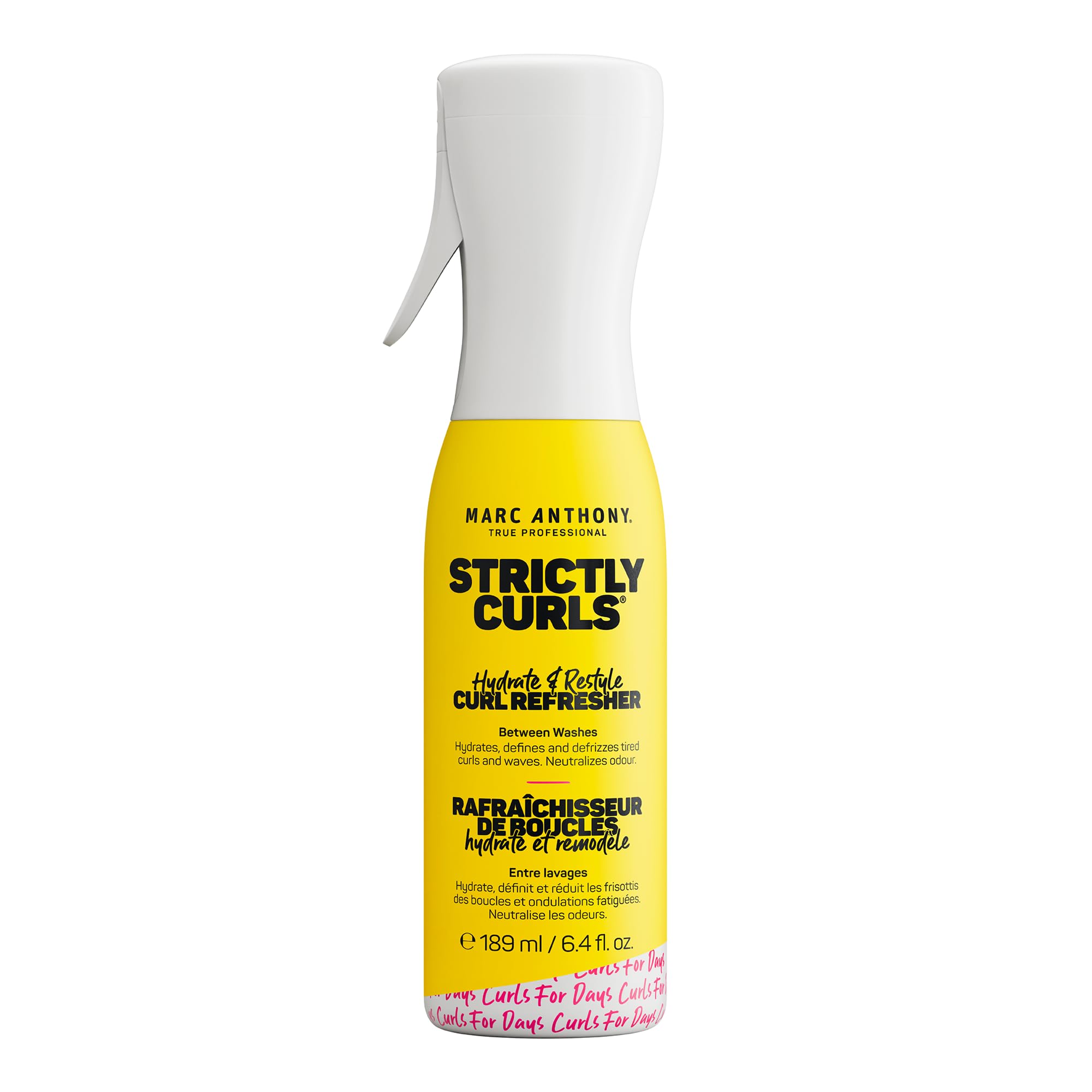 Marc Anthony Curl Refresher Spray, Strictly Curls - Lightweight Anti-Frizz Curly Hair Spray Hydrates & Restyles for Soft, Bouncy, Defined Curls & Waves - Sulfate-Free Hair Styling Products 6.4 Fl Oz (Pack of 1)