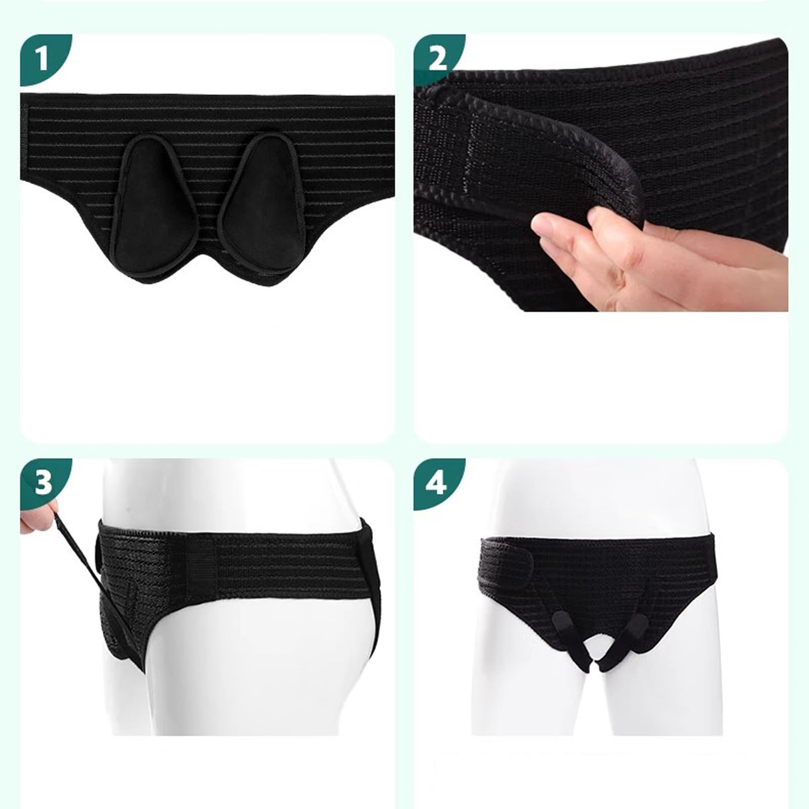 Cinto Ernia Inguinale, Fascia per Ernia Inguinale Uomo, Cinto Erniario, Cintura Elastica Regolabile per Ernia, Cintura di Supporto per Ernia Sportiva Bilaterale, Design Ergonomico(Small)