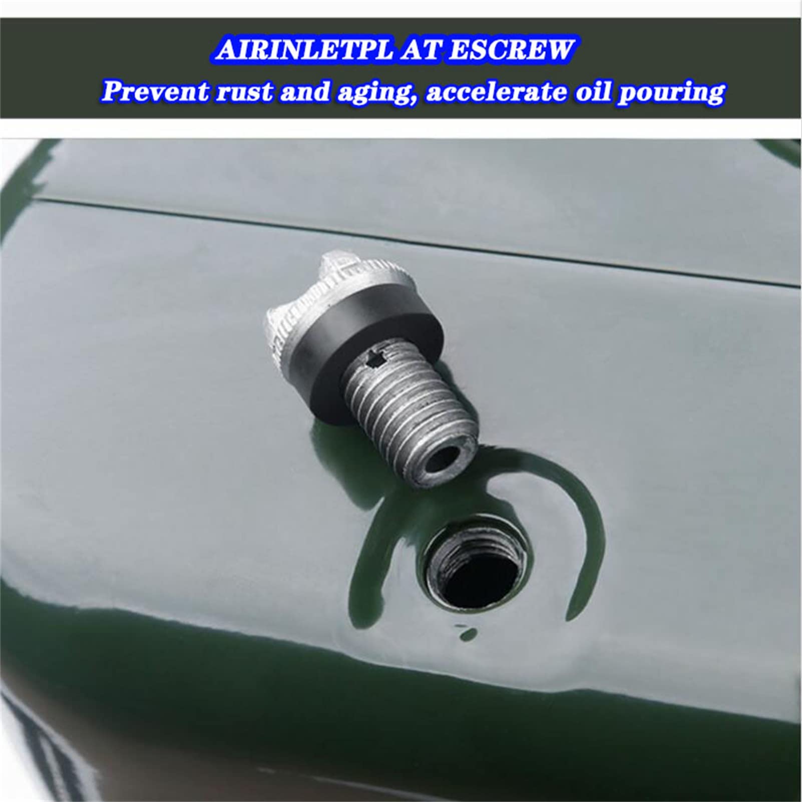 Recipientes para gasolina Bidón de gasolina, Bidón de combustible engrosado herméticamente sellado, Bidón de gasolina diésel de metal de reserva de emergencia, con boquilla flexible y kit de ventila