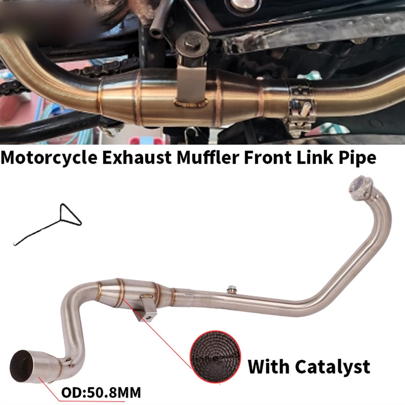 Silenziatore Di Scarico Moto Anteriore Collegamento Tubo Catalizzatore Fuga Modificato Slip On Per SUZUKI GIXXER 155 GIXXER155 GSX150F SF155