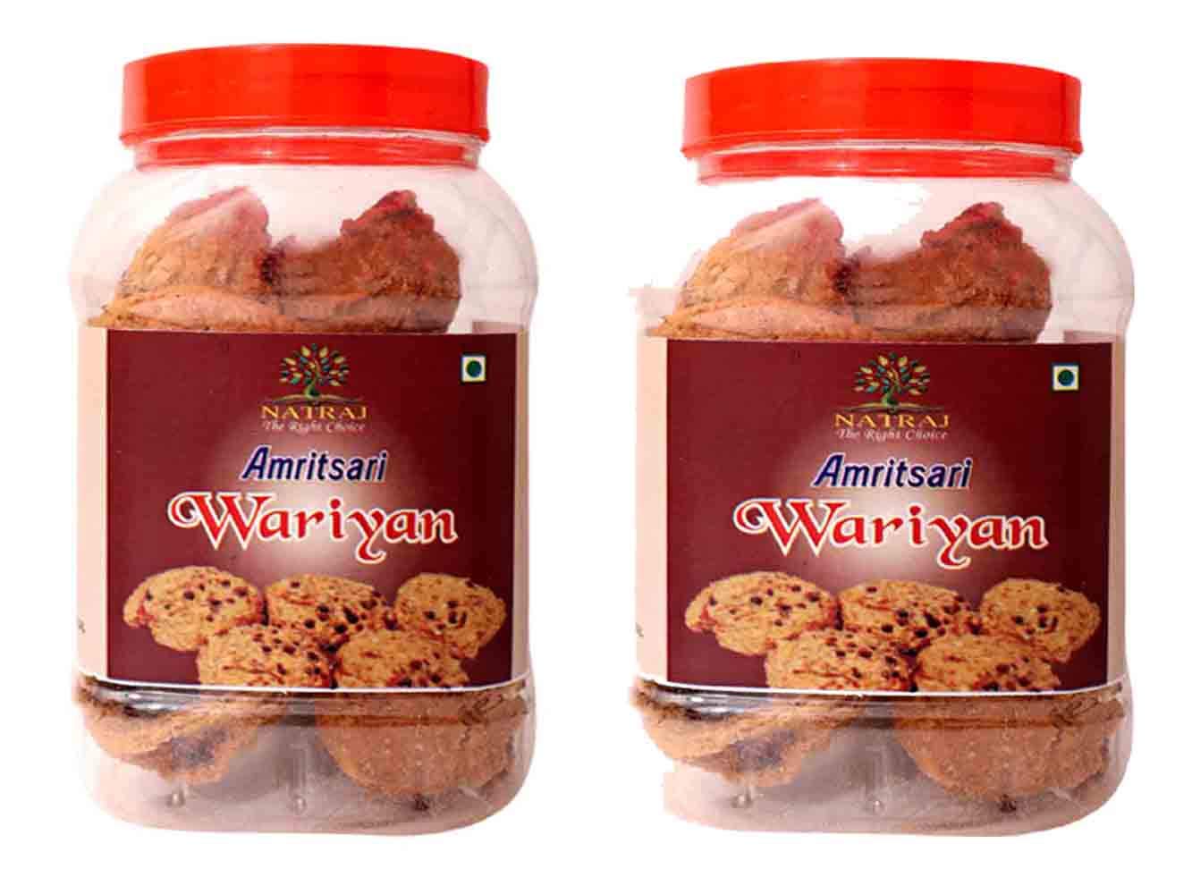 Natraj The Right Choice Wadi Spicy (Urad Dal) Wariyan Amritsari 250g (Pack of 2) – Flavorful, Crispy, and Spicy Amritsari Wadis, Perfect for Snacking or Cooking!