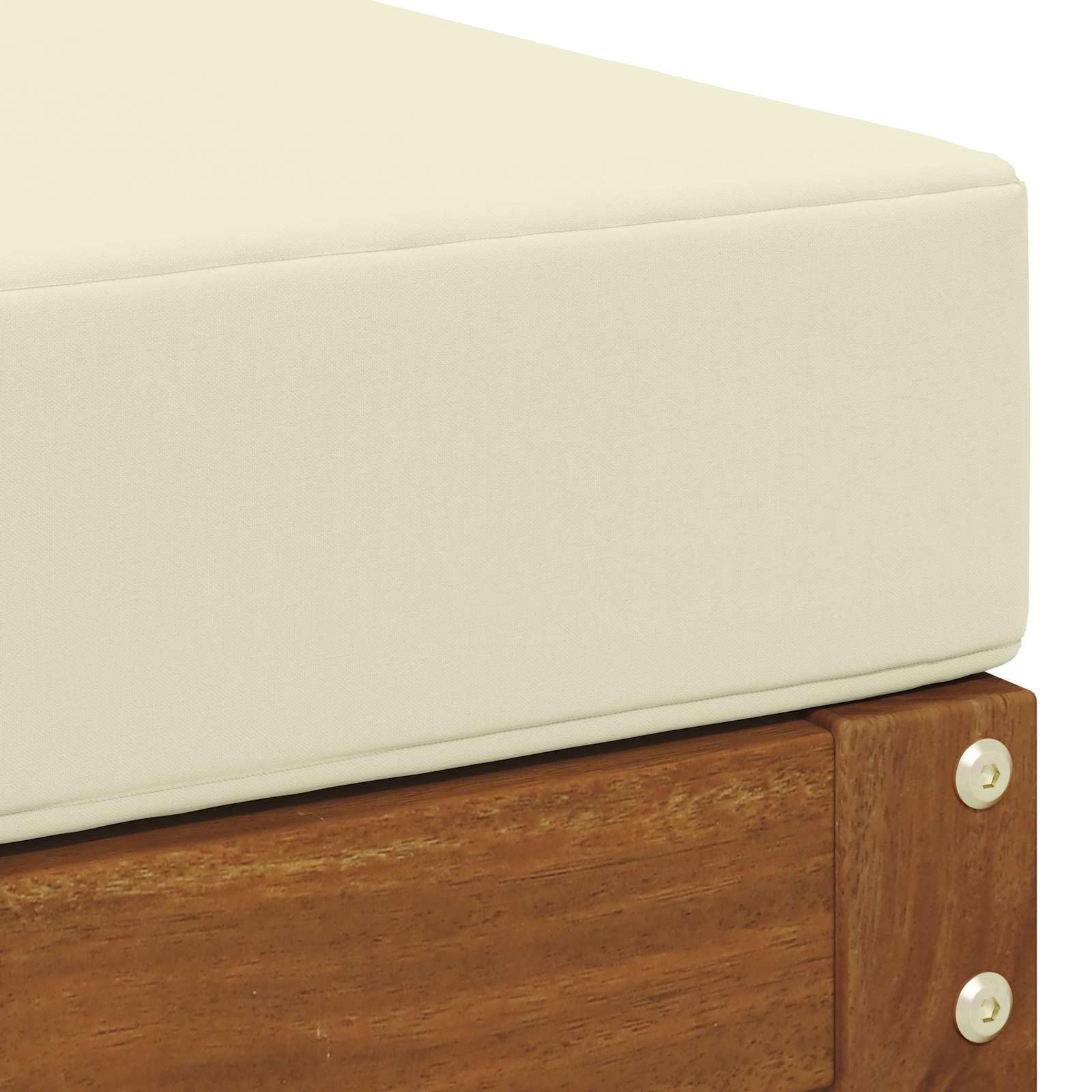 vidaXL Banco de Exterior Madera de Acacia Sólida Natural y Crema