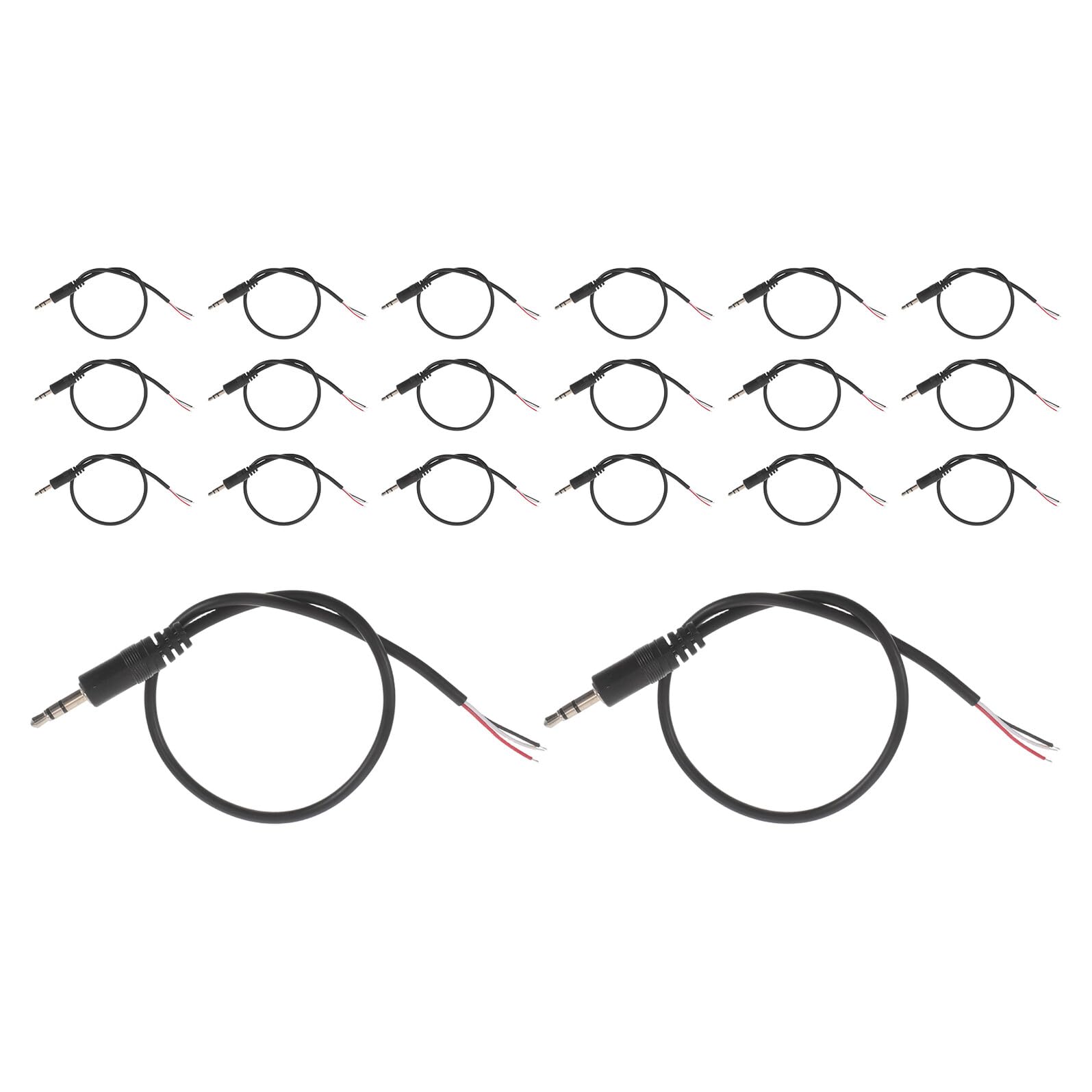 Conector Macho Auxiliar para Reparación de Cable Dañado de Auriculares con Cable Desnudo 8