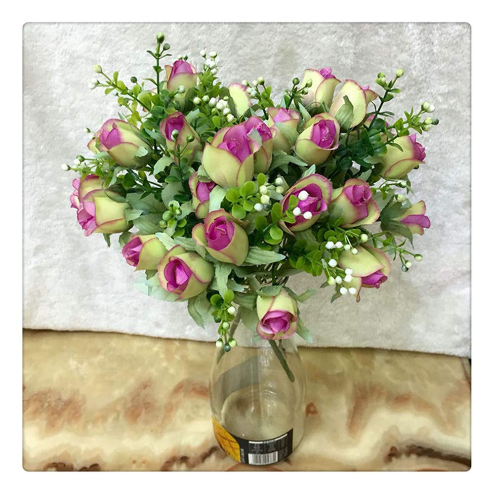Bouquet di Fiori Artificiali di Seta Rose da Sposa Sposa con Fiori Finti Bouquet per La Decorazione del Giardino di Casa Fiori Artificiali di Seta 34cm