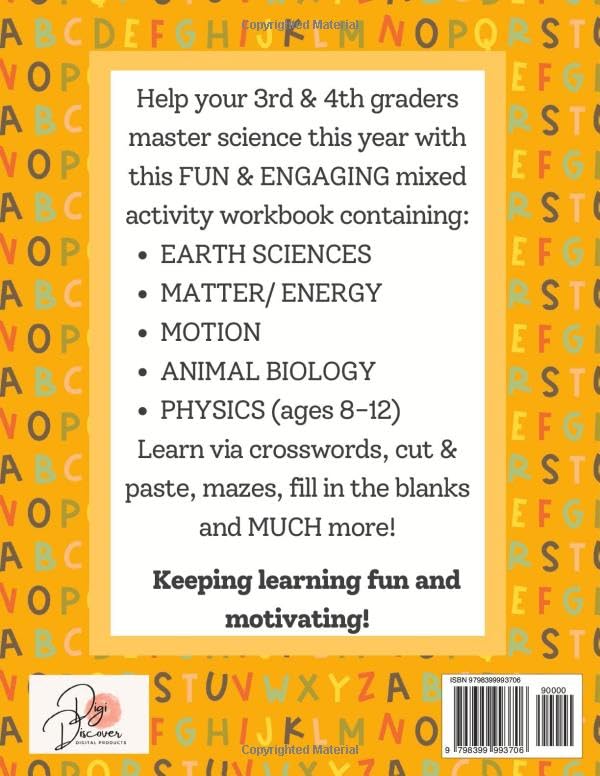 Vista 2 de 3rd-4th Grade Science Activities workbook, Ages 7-10 Vol 1 Earth Science for Kids, 4th grade science workbooks, physics books for kids 8-12 -matter