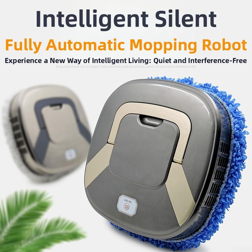 Robot para aspirador y Fregasuelos Dual Uso Silencioso Robot(025 Silver Gray)