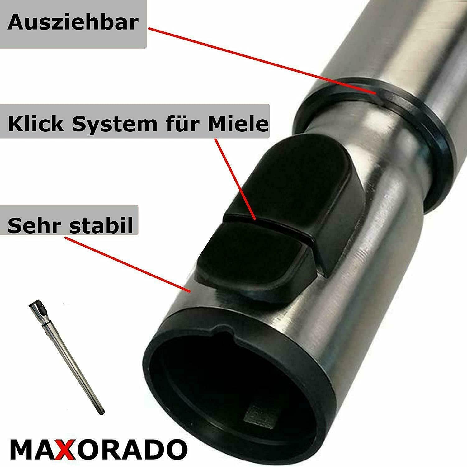XXL Staubsauger Ersatzteile Set für Original Miele Powerline I Kombidüse I Turbodüse I Rohr I Saugpinsel I Fugendüse I Polsterdüse I Handgriff