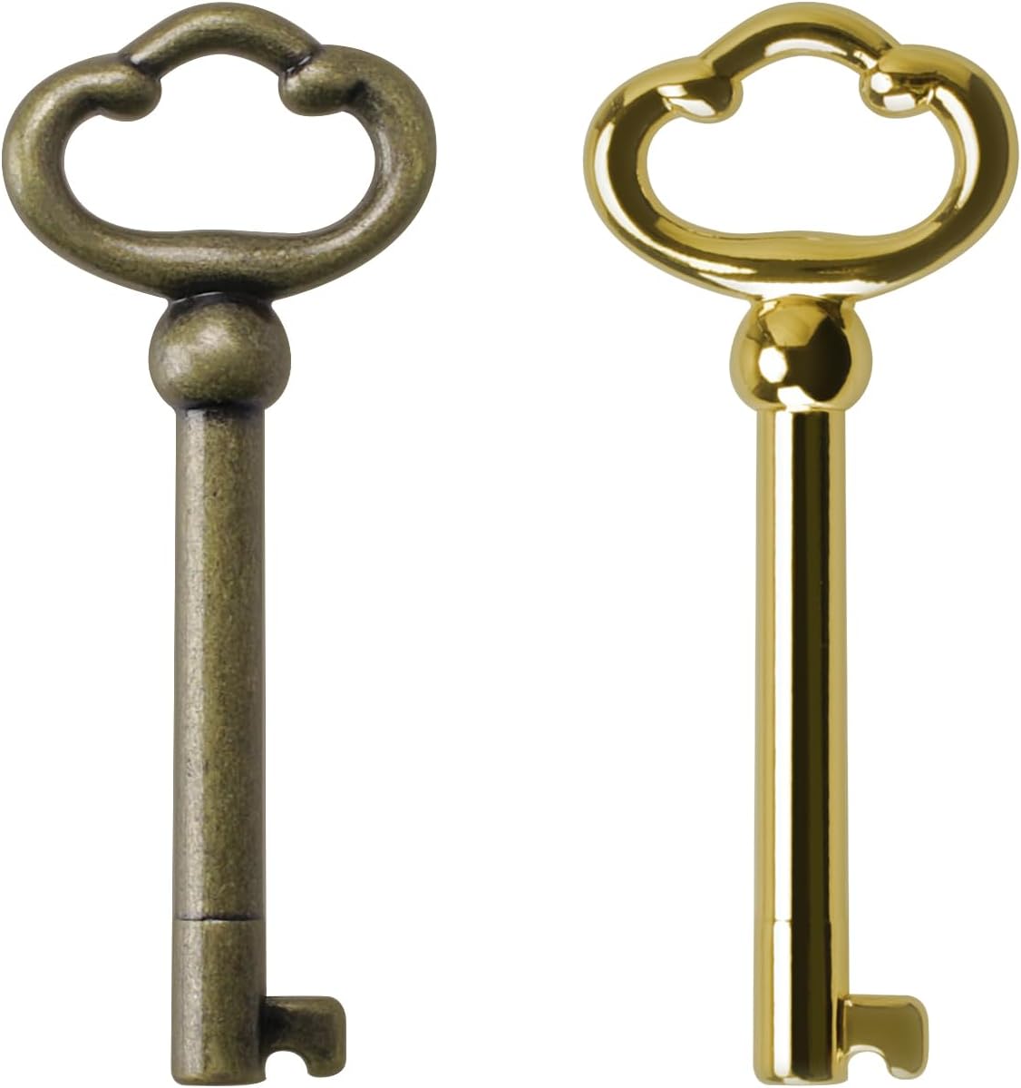 KY2AB Universal Skeleton Key,Antique Brass Plated Hollow Barrel