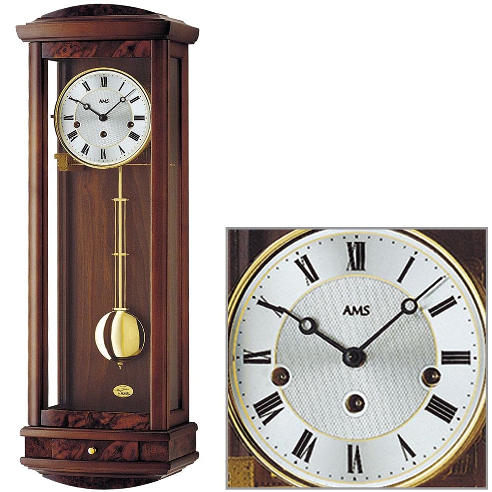 JG AMS 2607/1 Regulateur Regulator mit Pendel mechanisch Holz nussbaum Farben