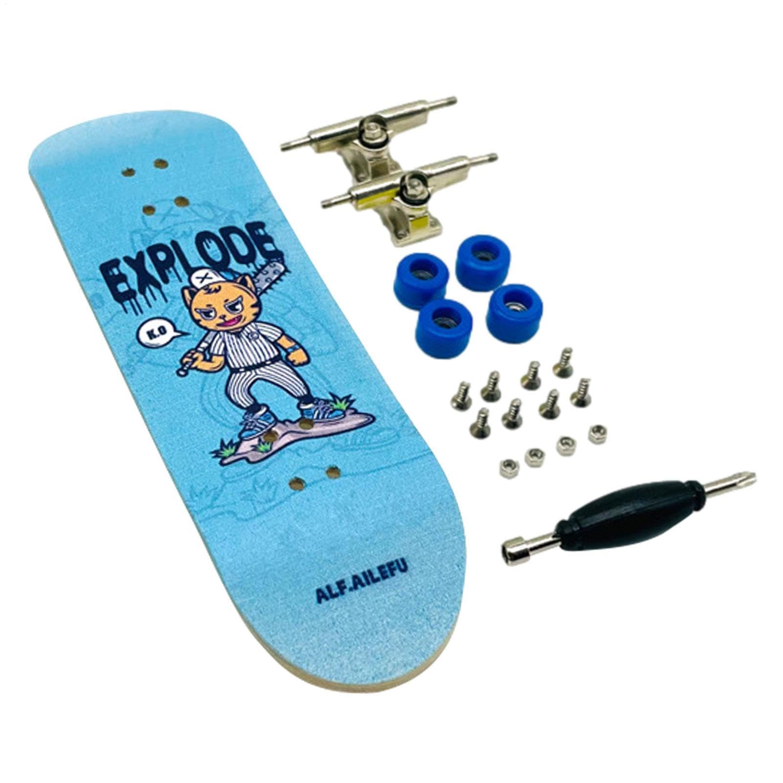 Finger Mini Skateboard Low Noise Scooter Maple Wood Fingertip Sports Finger Boards Mini Skateboards Fidget Toys For Kids Party Favours