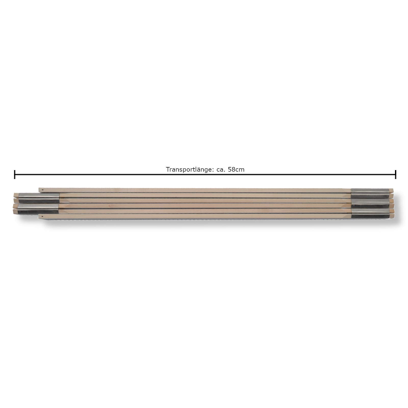 DEWEPRO® Metro speciale 3 m con suddivisione duplex – Metro in legno da 500 cm – Metro in legno duro di colore bianco