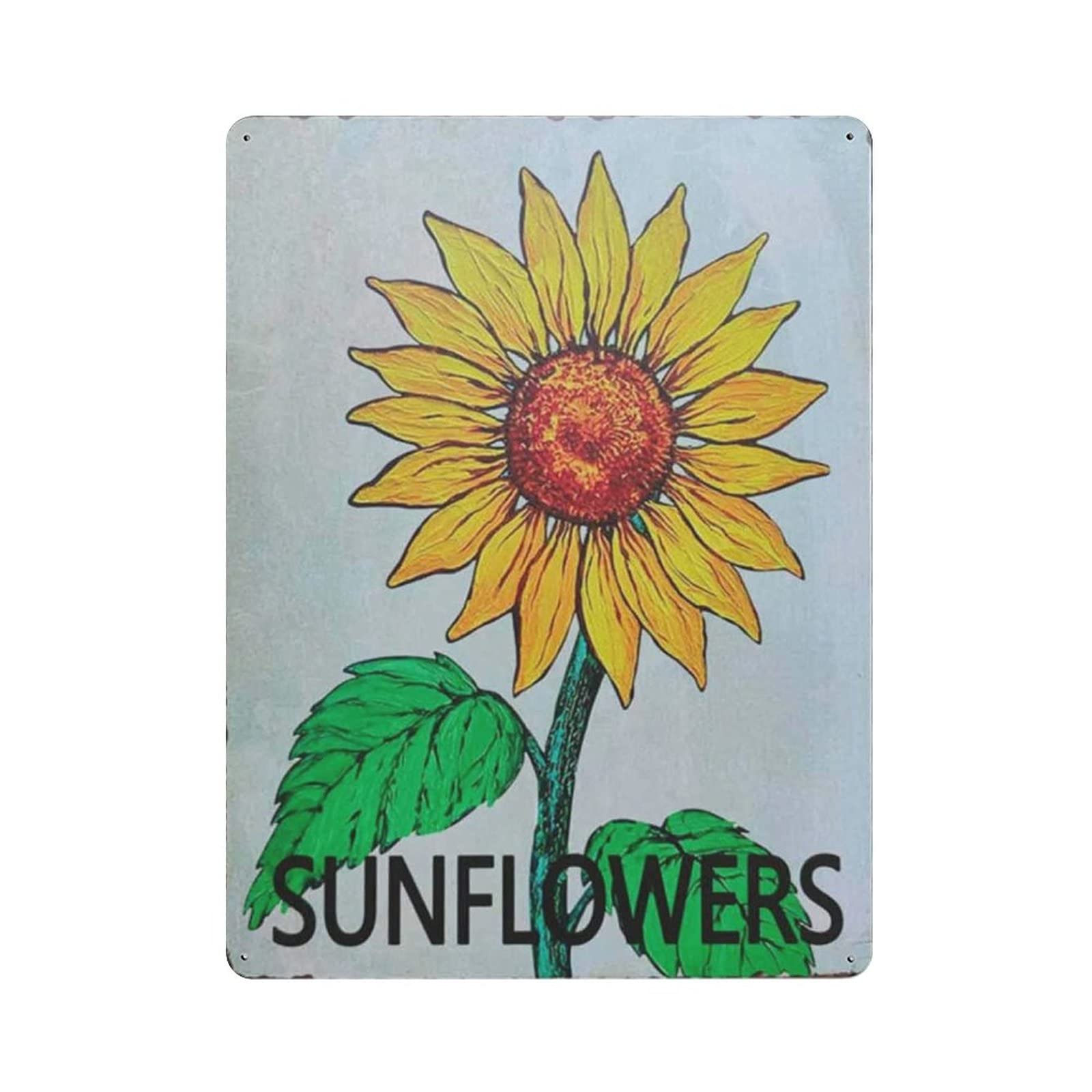 AOOEDM Sunflower. Vintage Metal Tin Sign for Home Coffee Shop Office Wall Art Metal Poster Garage Decor Man Cave Sign Inspirational Quote Wall Decor