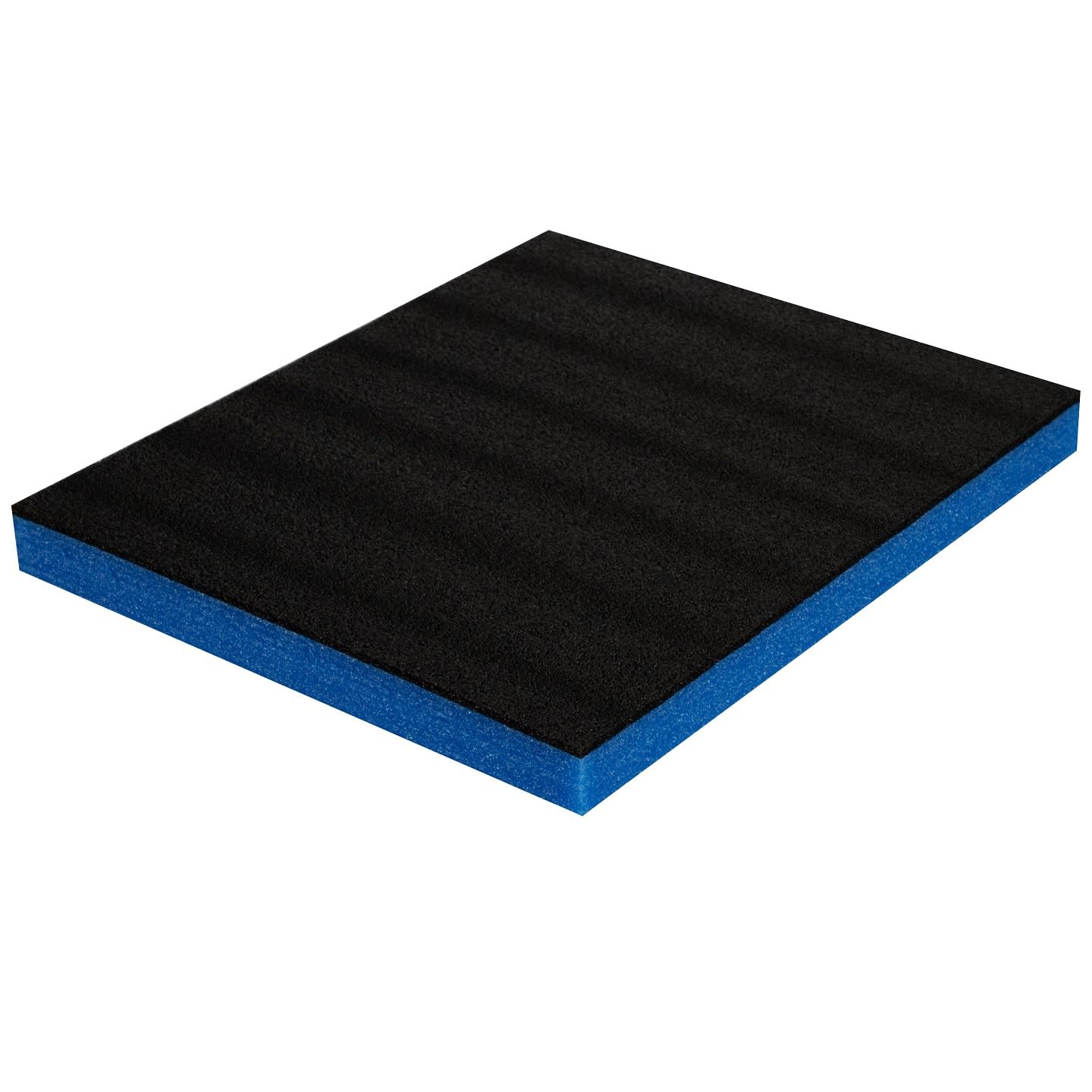 Werkzeugeinlage Multilayerschaumstoff Shadow Board 500 x 1000 x 57 mm schwarz/blau für Werkzeugwagen