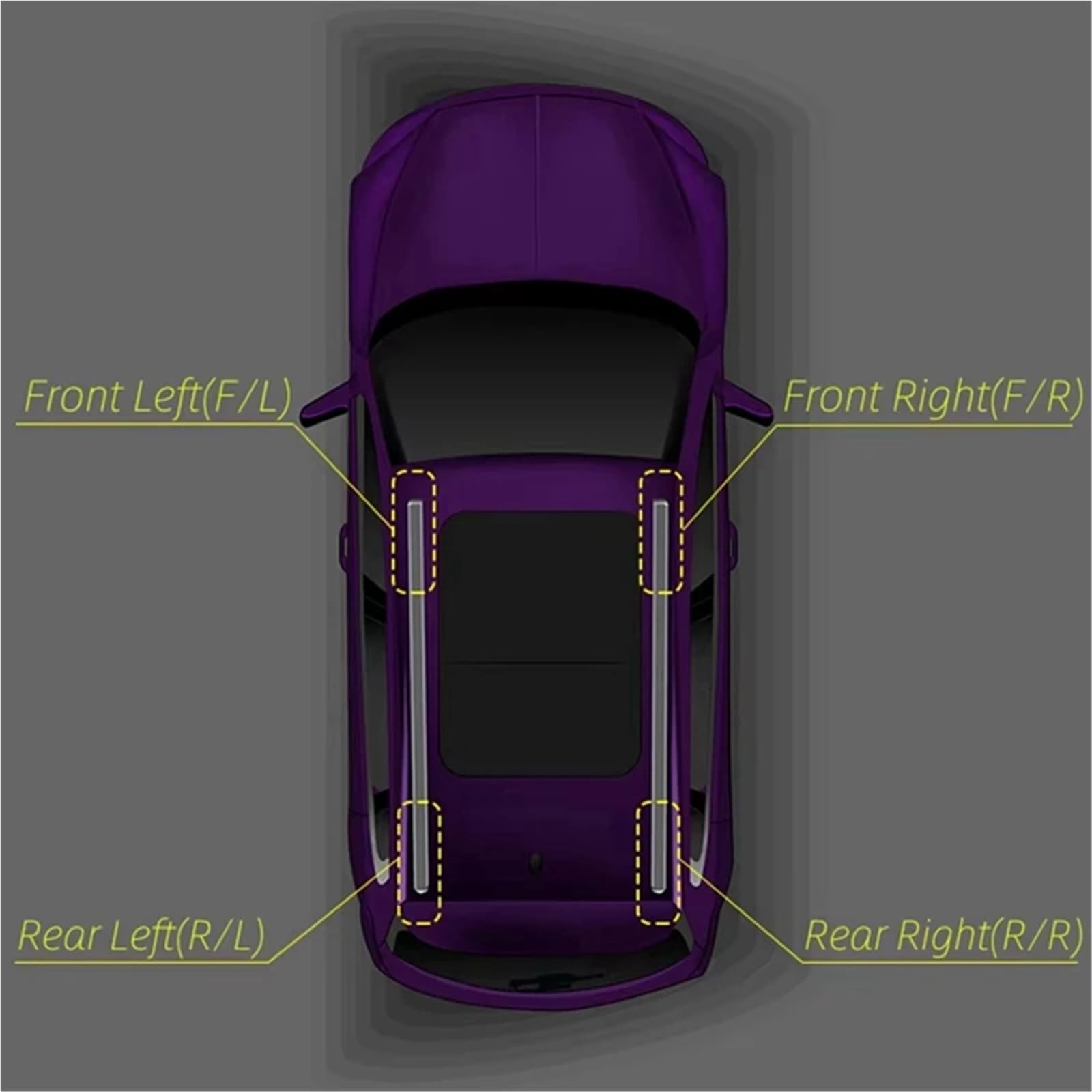 Embouts de Rails de Toit, Barre de Toit Embout De Rail Toit Utilisation Adaptée Pour Peugeot 2008 MK1 (2013-2018) - N26R(Front Right)
