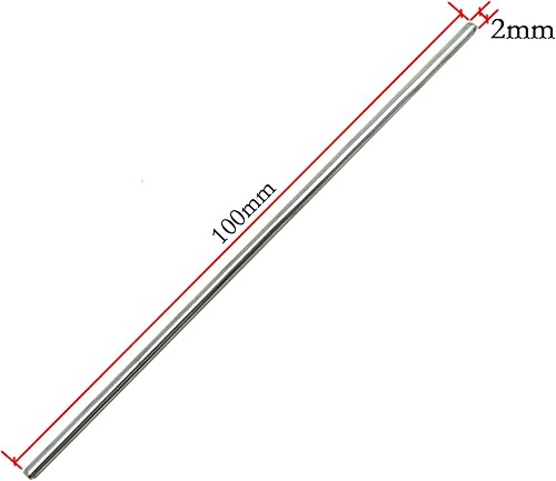 Miniatura 8 de EUDAX 100 ejes de varilla redonda de juguete STEM para bricolaje, automóvil, barco, helicóptero, pieza de modelo (0.079in x 1.181in)