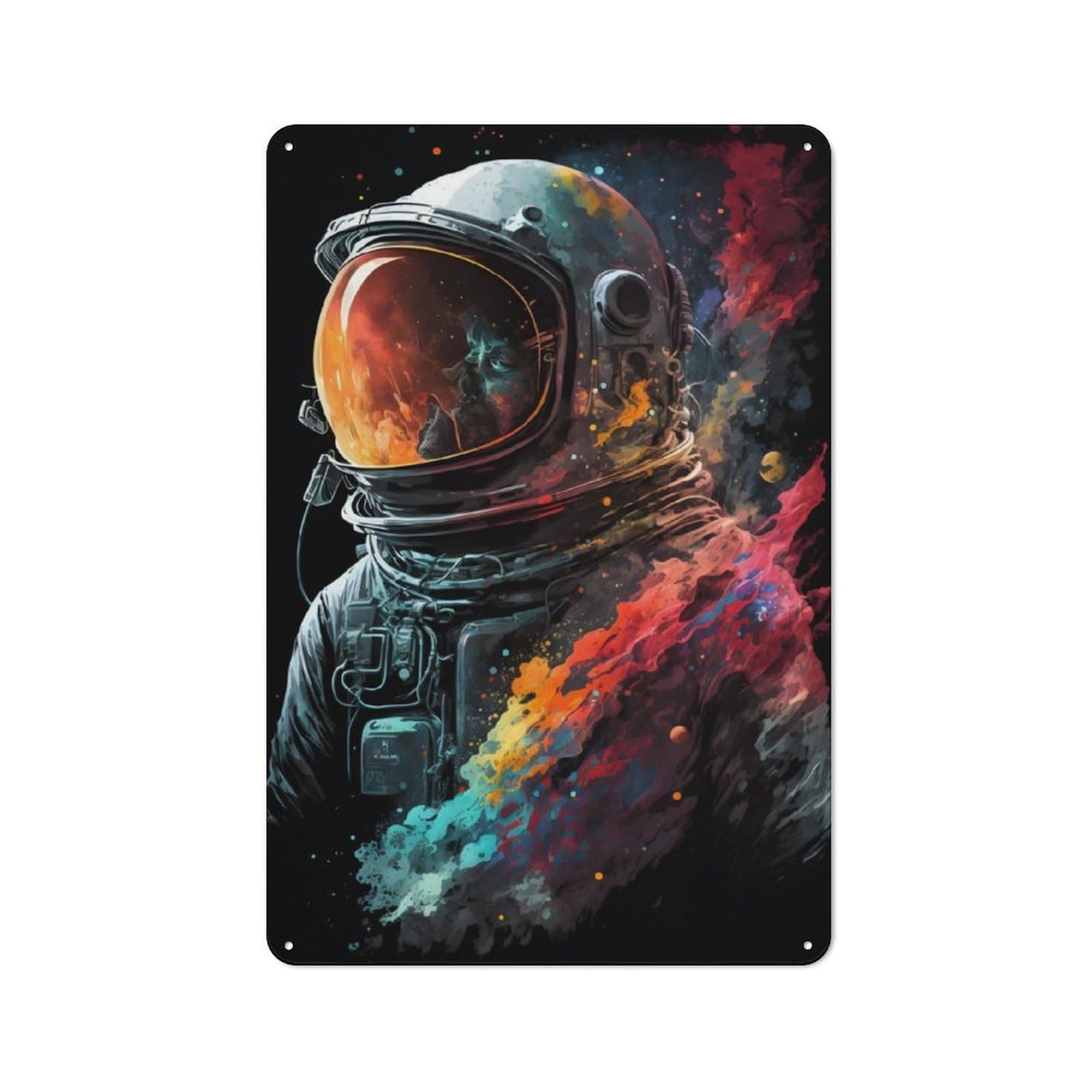 Junmoney Astronaut Lost In Space Metal Wall Sign 30X20cm Featuring For Bar Or Restaurant, For Bar Decor Enthusiasts