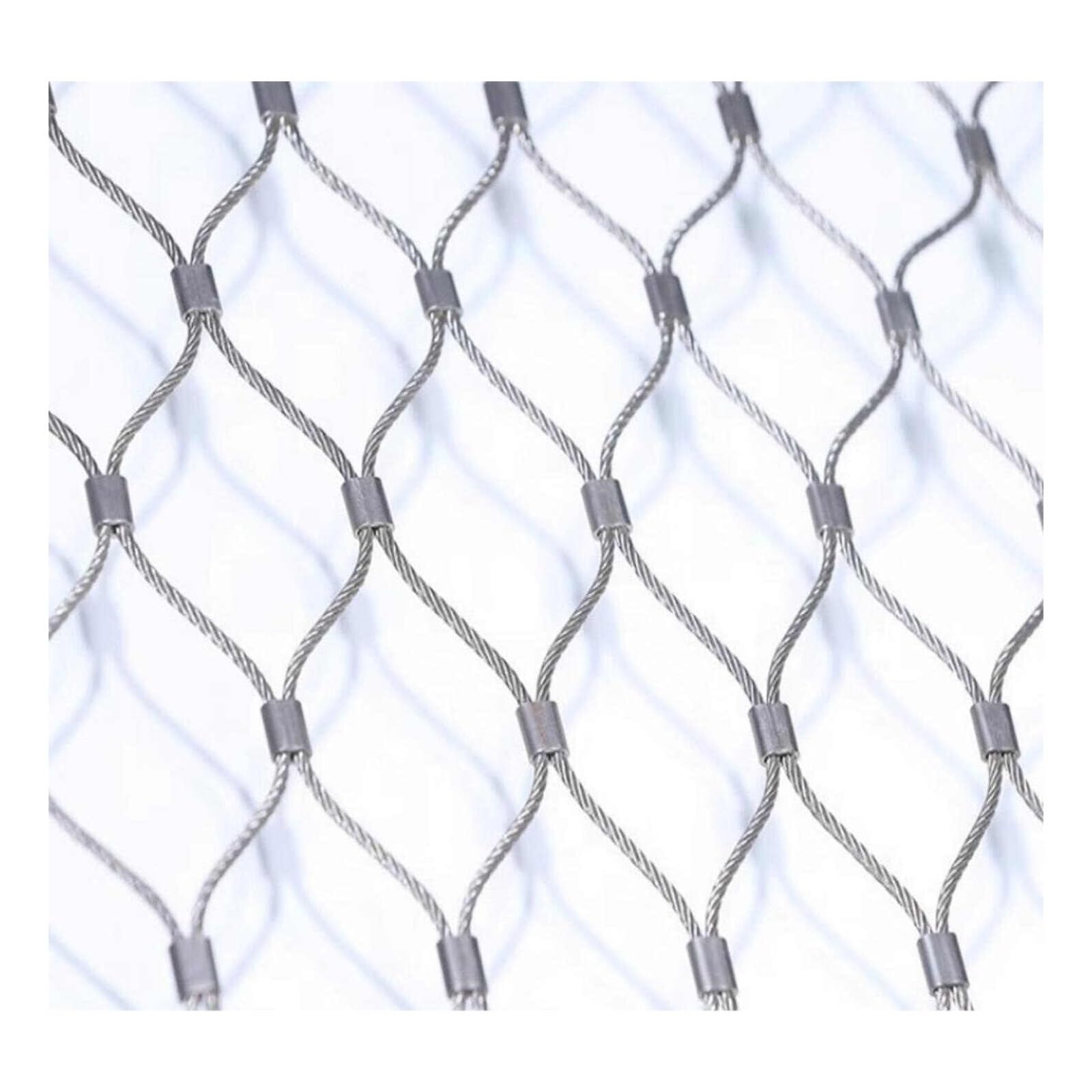 SDGBCXD stainless steel rope mesh, Stretchable Balustrade Infill Mesh，Flexible Use, Smooth Surface, Flexible Mesh, Tough and Stable(1 * 1.5m/3.2 * 4.9ft)