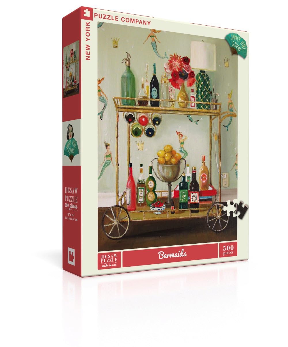 New York Puzzle Company - Janet Hill Barmaids - 500 Piece Jigsaw Puzzle for Family Game Nights by Janet Hill