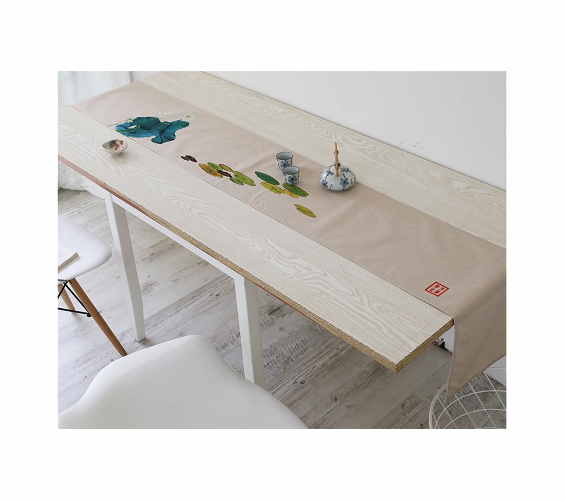 Camini da tavolo rustici, decorazione per la casa, salotto, fiori, stile 4, lenzuola in cotone, 32 x 160 cm, decorazione per feste e feste