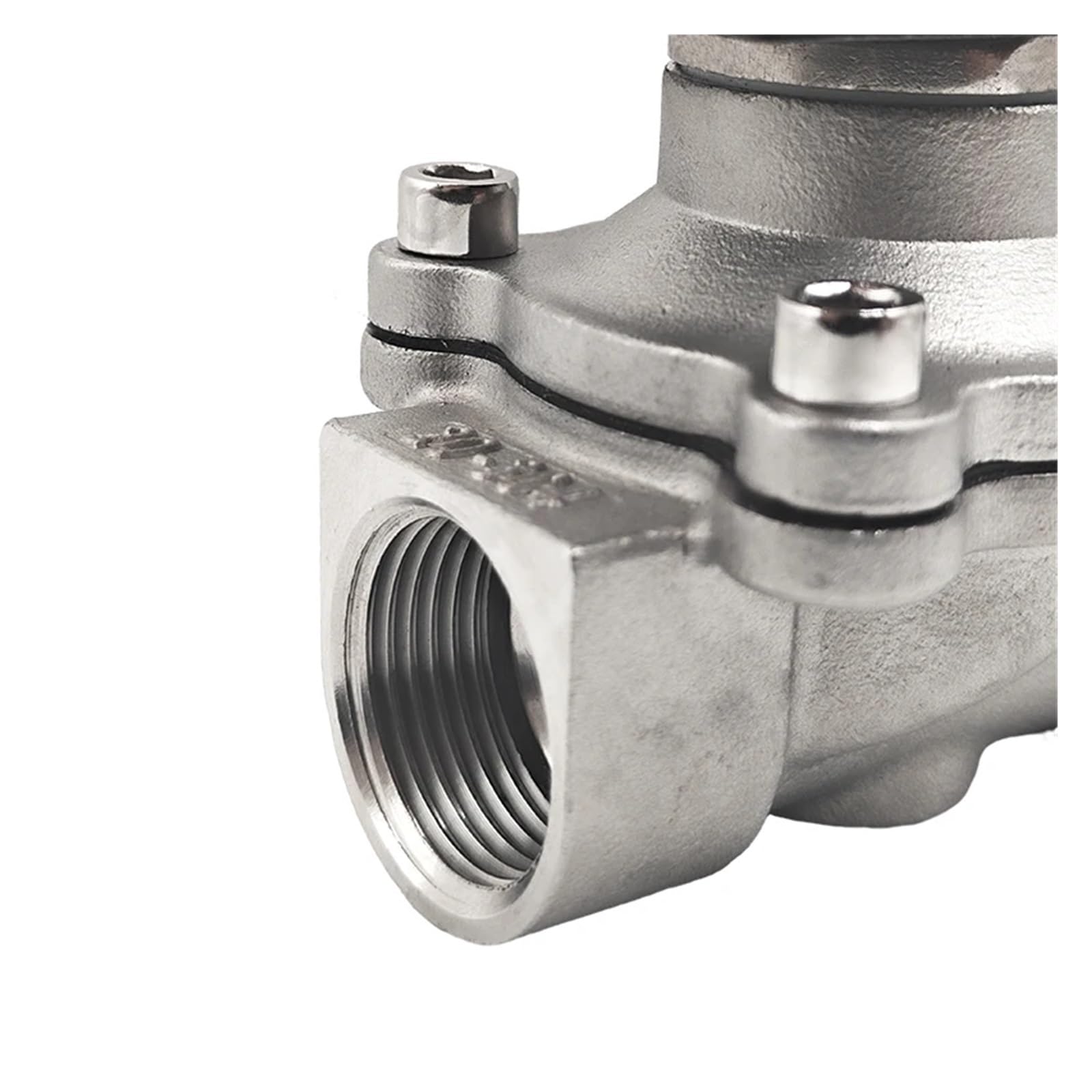 Llave de paso agua Válvula solenoide de acero inoxidable normalmente cerrada 3/8", 1/2", 1-1/2" y 2", IP65, válvula agua 220 V, 110, 24 12(3/8",NPT)