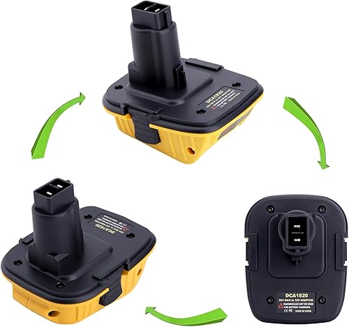 Miniatura 7 de Paquete de 2 adaptadores DCA1820 compatibles con batería Dewalt 20V MAX a batería XRP de 18 V, adaptador de batería de 18 V a 20 V compatible con