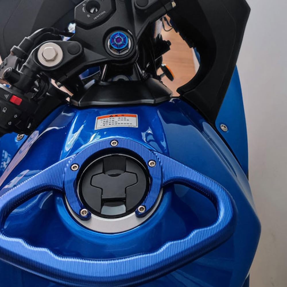 Maniglia Serbatoio Per Moto Yamaha - Per Modelli FZ, MT, YZF-R, Design Ergonomico, Colore Blu - Foto 3