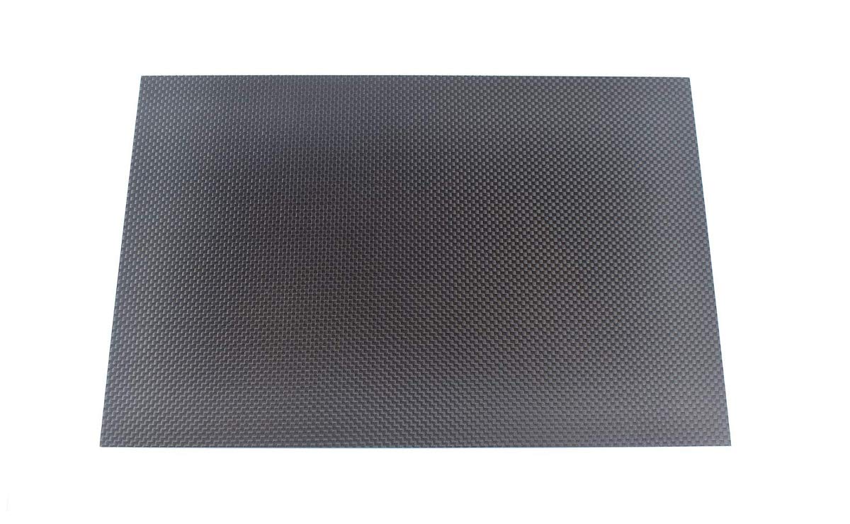 Karbon, Kohlefaserplatten, Platte, 3K-Platte, starr, for Drohnenroboter, RC-Modelle, 250 mm x 100 mm, Leinwandbindung, matt(Thickness3mm)