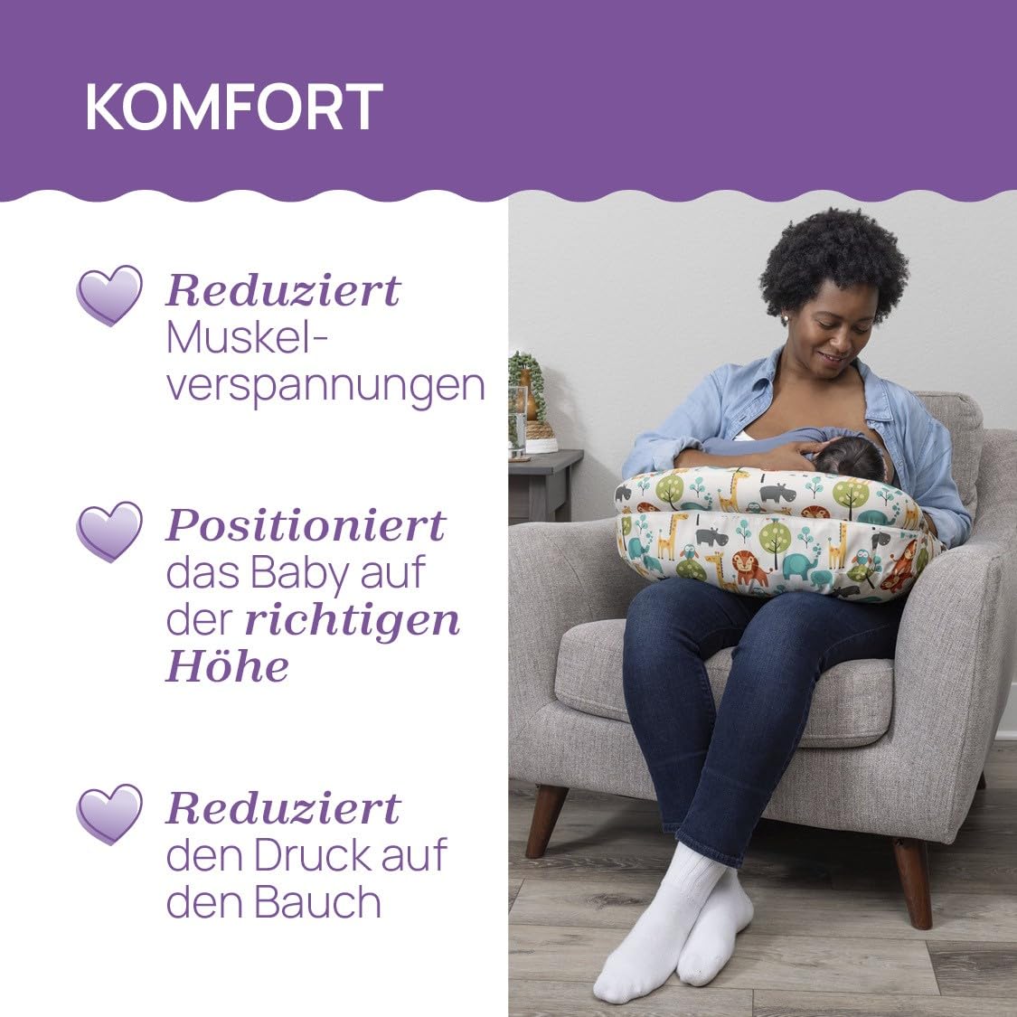 Boppy Deluxe Stillkissen, Brust und Flasche Fütterung Unterstützung, ergonomische Form mit Mutter und Baby zu unterstützen, volle Polsterung, abnehmbar und waschmaschinenfest, 0M +