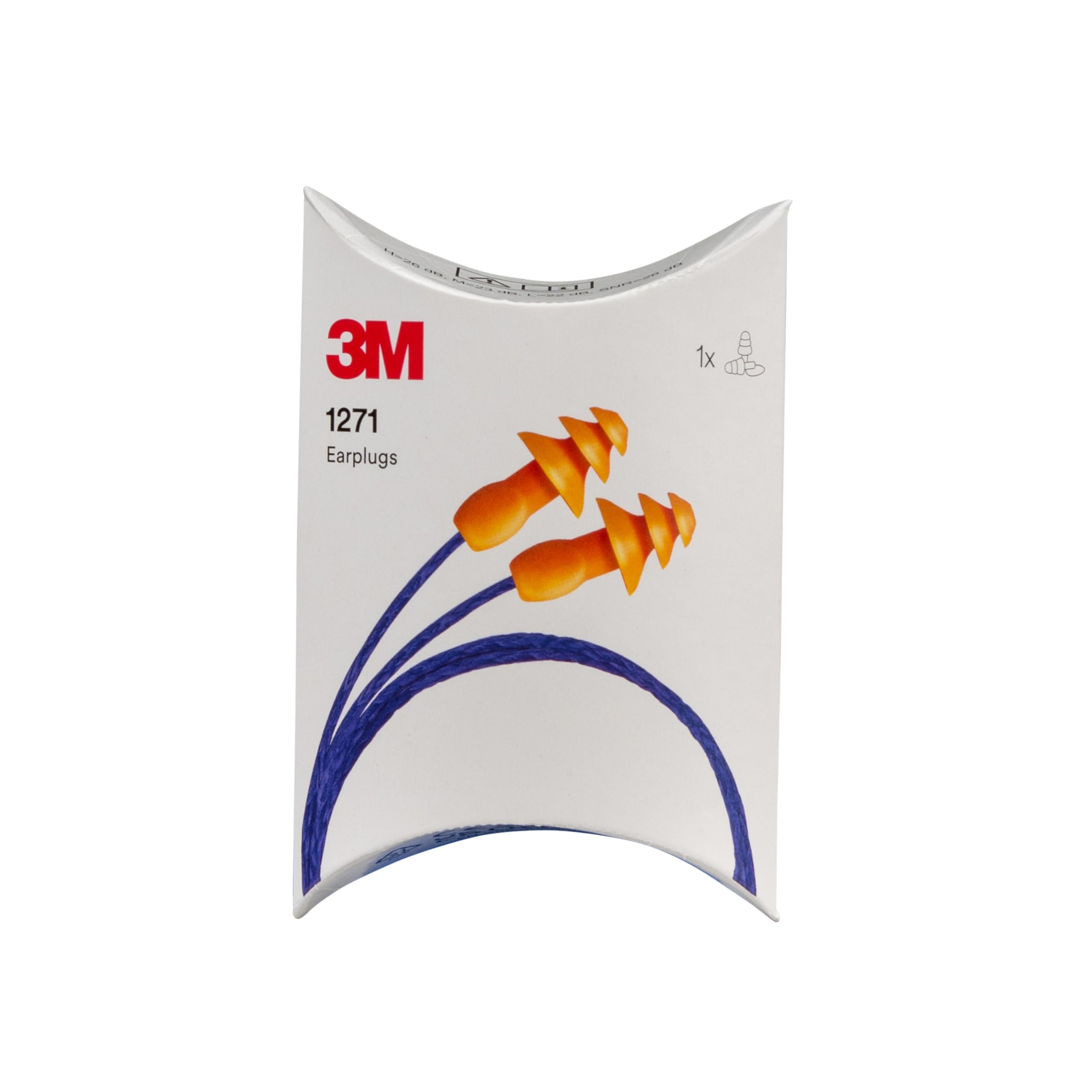 3M 1271 Tapones reutilizables, con cordón, 50 pares