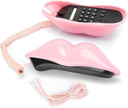 Interesting Mouth Lip-Shaped Telephone,Advanced Home Telephone,Cute Lip Phones for Home Office Can Be Used Instead of Decorations