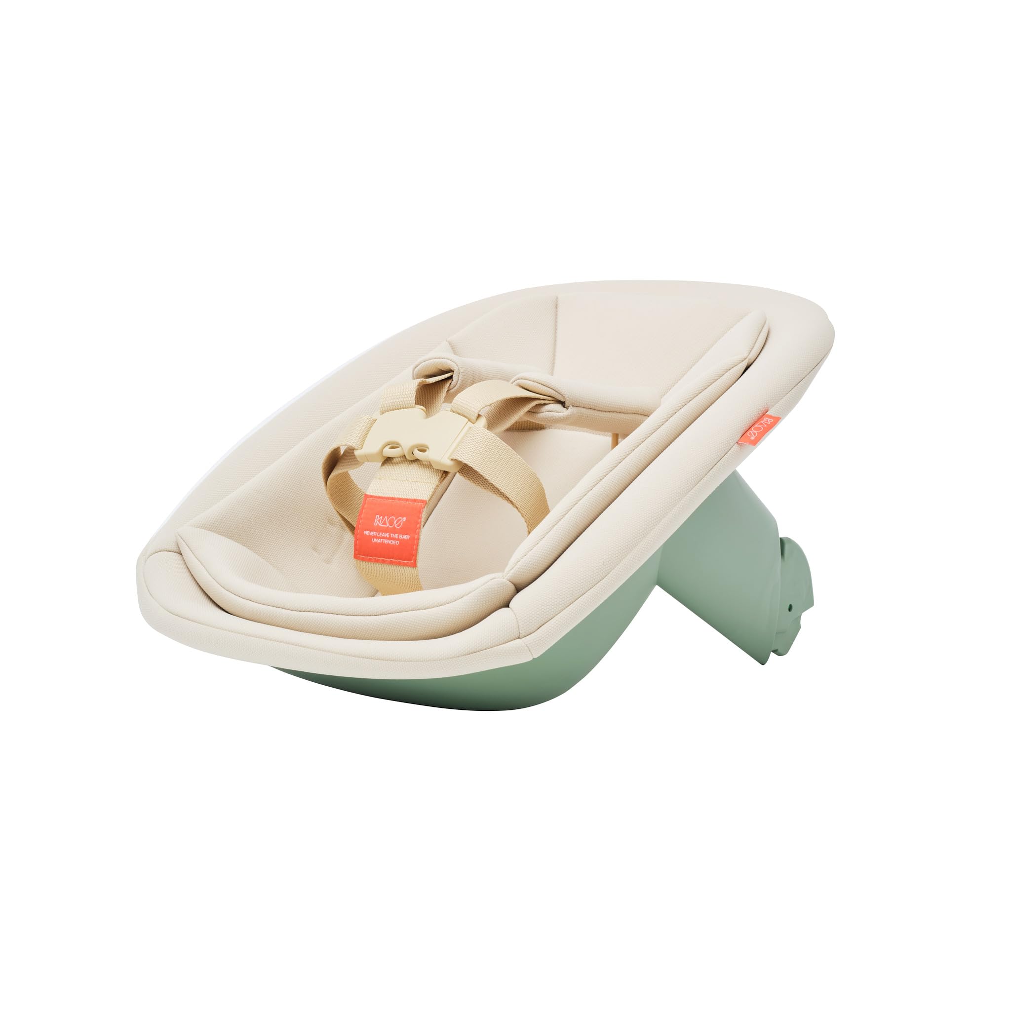 KAOS - KLAPP Newborn Seat, Ergonomic Reclined Attachment for Comfortable Baby Seating, Designed for Newborns up to 9 kg - Made from 100% Recycled Plastic - Mineral Green