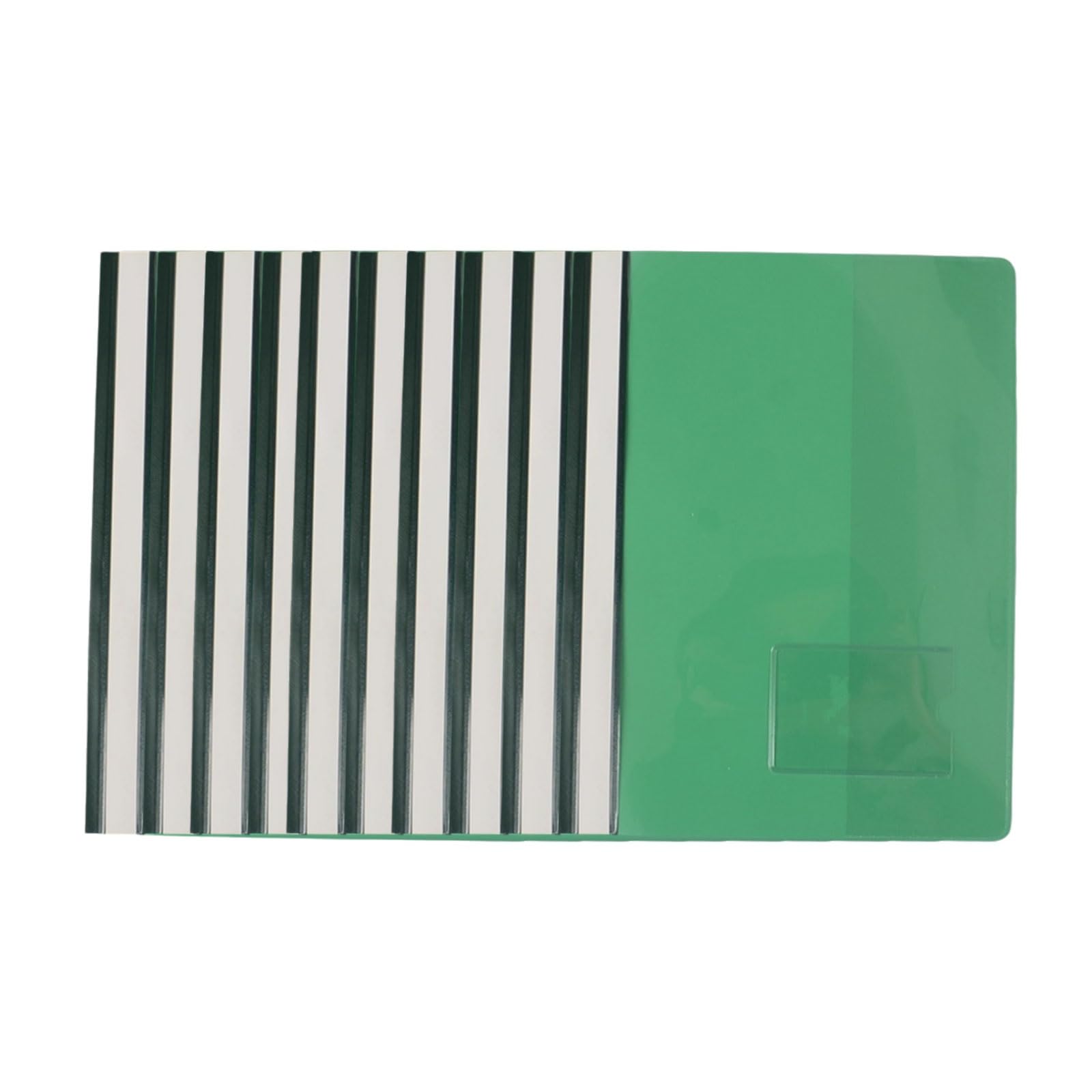 Cartelline in plastica, Cartella in plastica trasparente A4 a 2 fori con slot for schede, grande capacità, staccabile(Green)