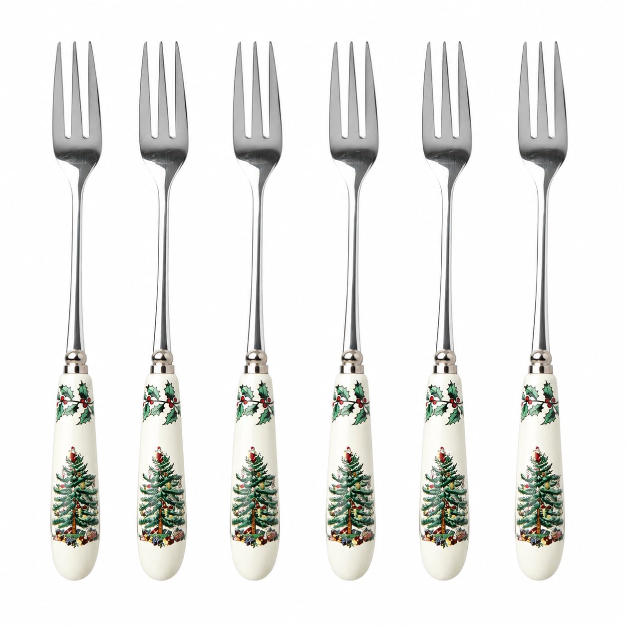 Spode Pastry Forks Boxed Set, Stainless Steel, Multi-Colour, Set of 6