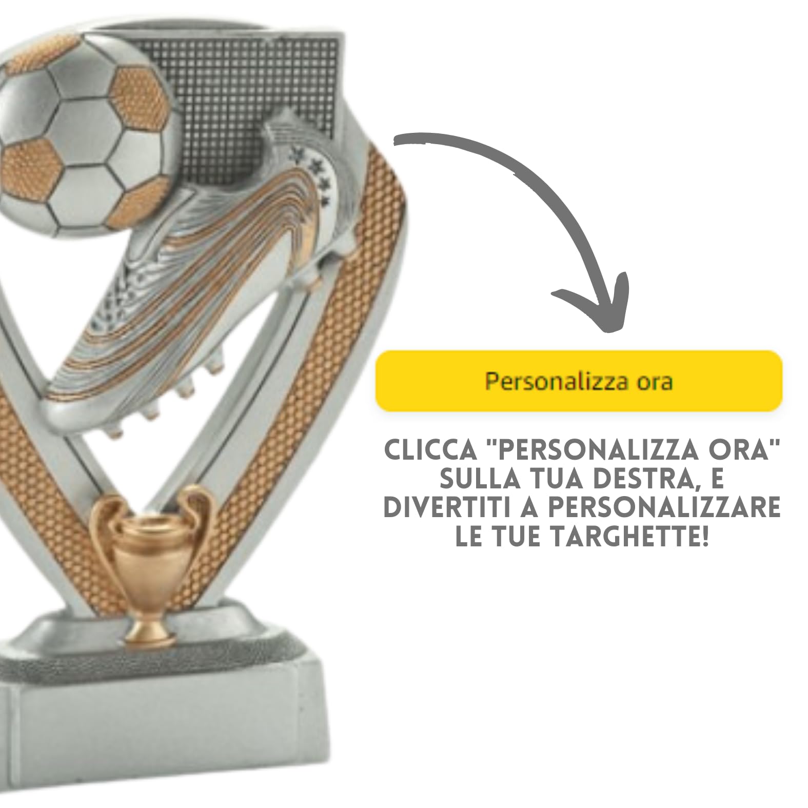 Coppe Premiazioni per Tutti Gli Sport, Statuette e Premi per Fantacalcio, Calcio, Padel, Tennis, Basket, Volley, Partecipazione, 18 cm
