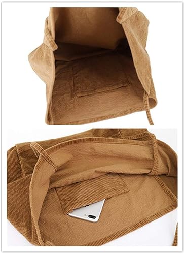 Miniatura 4 de Bolsos de hombro para mujer, bolso de pana, bolso de mano, bolsas de trabajo, bolsas de mano Hobo