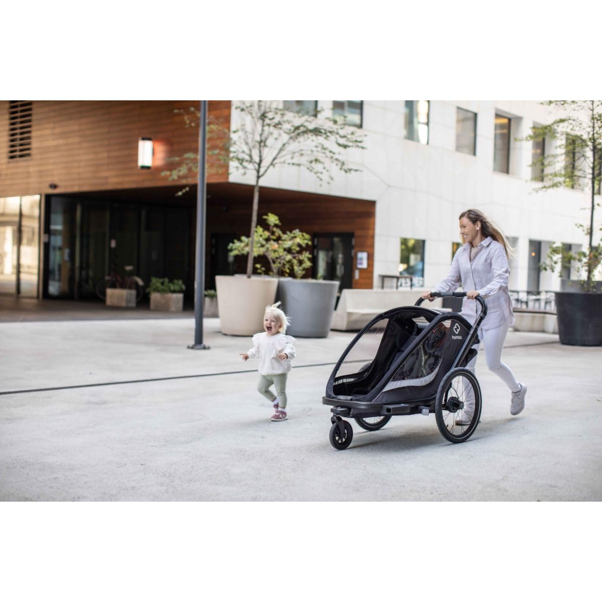Hamax Cocoon Twin Fahrradanhänger für Kinder