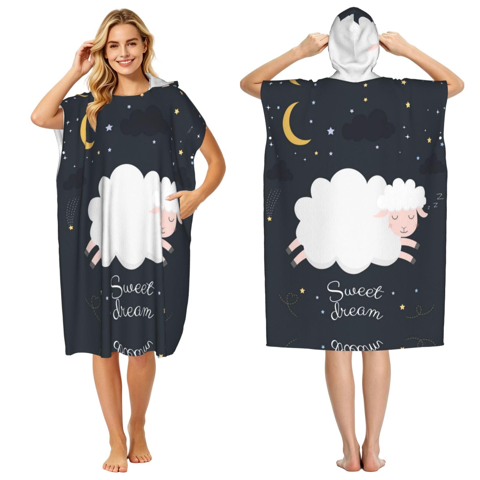 Poncho de surf adulte léger pour se changer à la plage