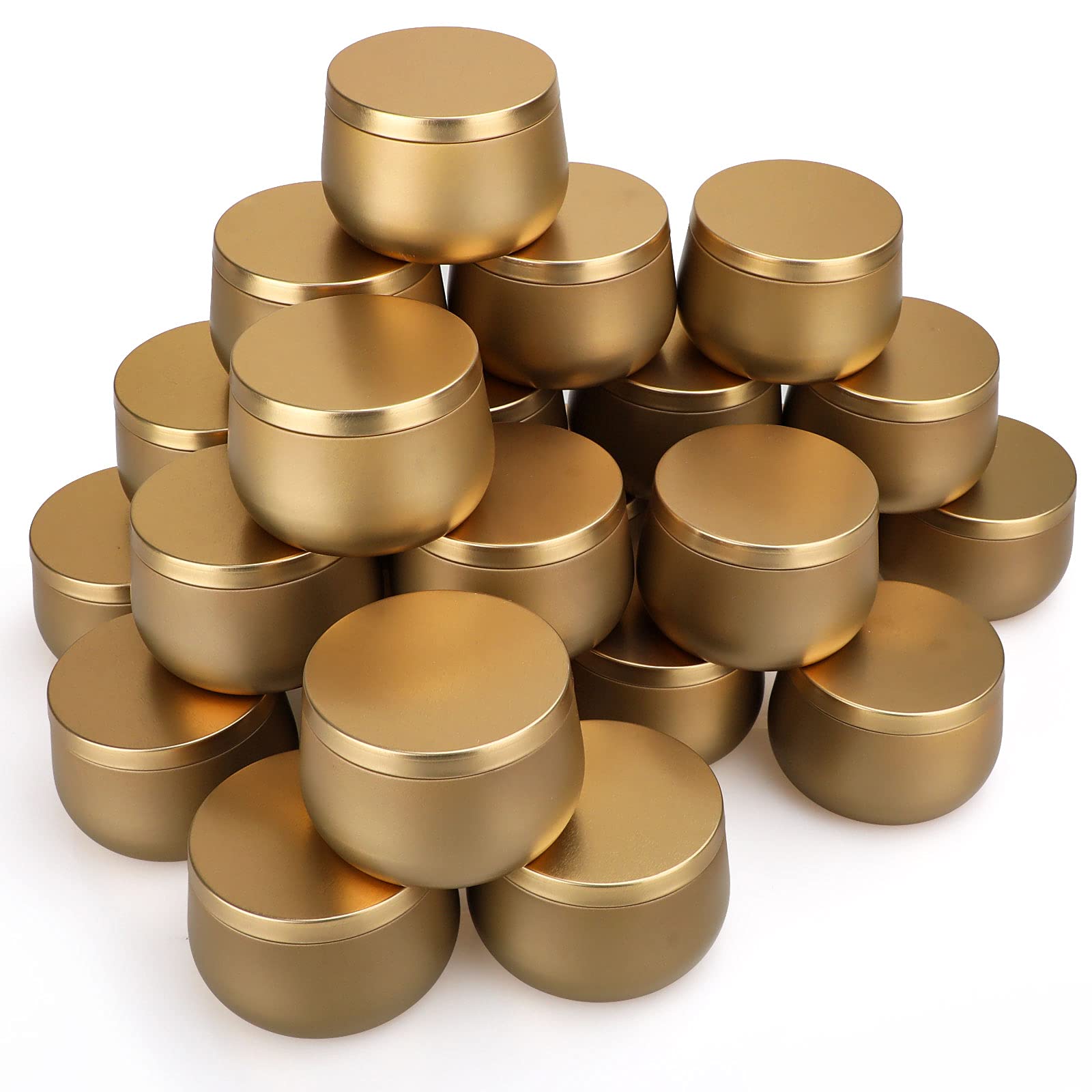 Buy Nachy Candle Tins 24 Pcs, 8 oz Metal Candle Jars with Lids Portable Round Travel Tin Empty