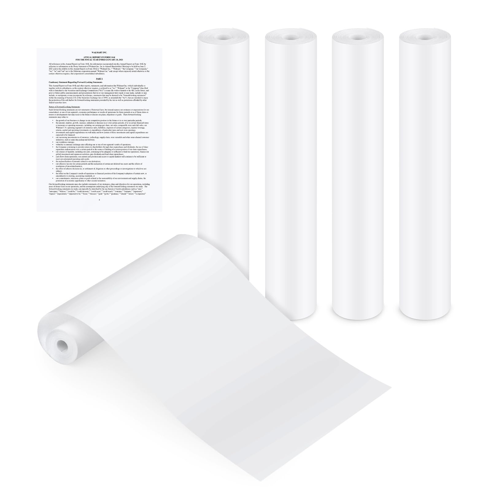 5 rolek papieru termicznego A4 do przenośnej drukarki, 210 mm x 8,7 m, papier termiczny do dokumentów, drukowania zdjęć, notatek, etykiet, papieru termicznego A4