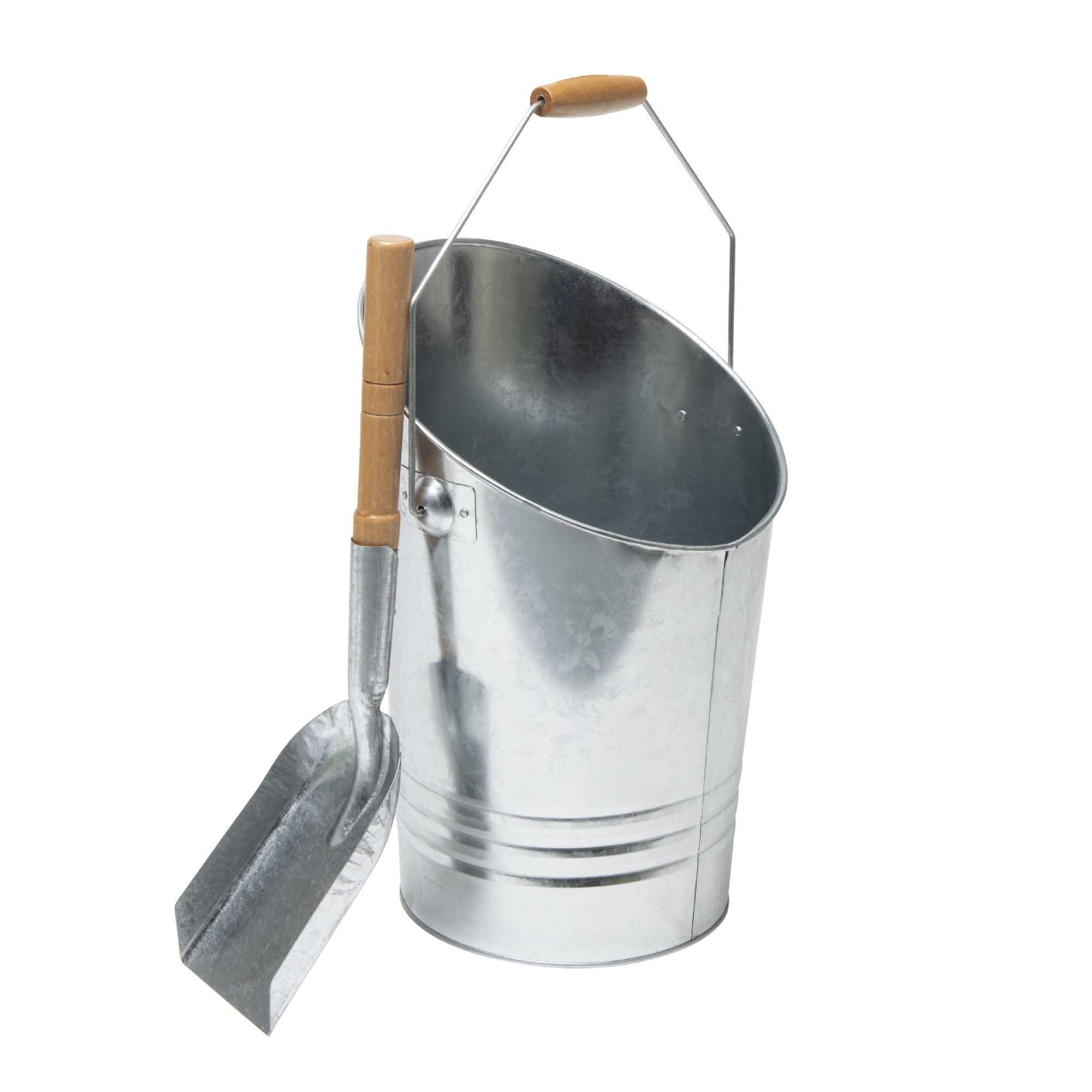 WERKA PRO Galvanised Steel 7 Litre Bucket and Ash Shovel